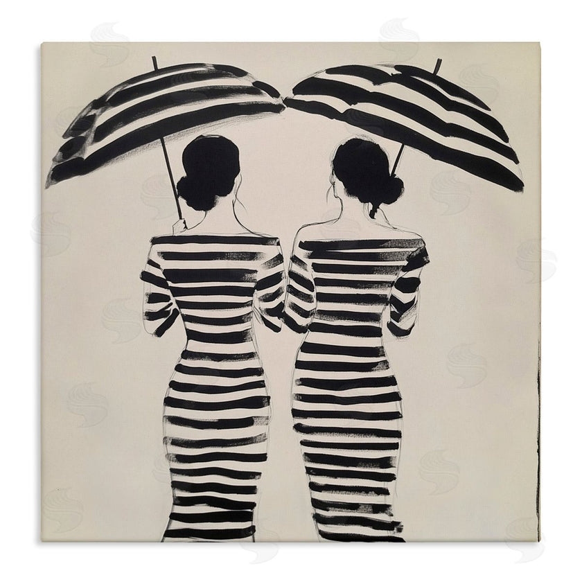 Annabelle Hall | Two Women in Rain Stripes