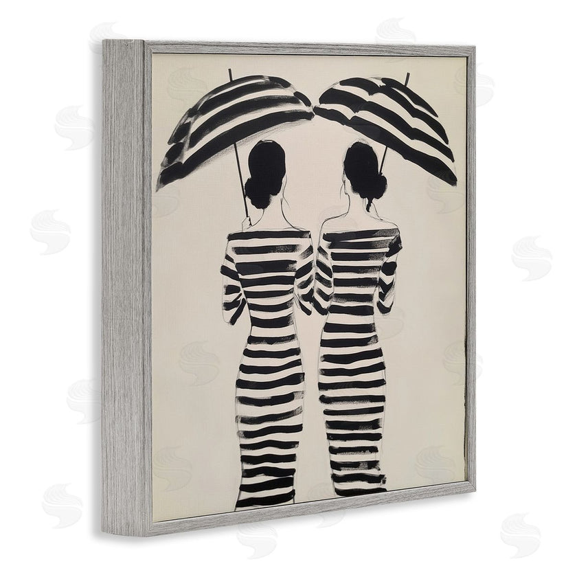 Annabelle Hall | Two Women in Rain Stripes