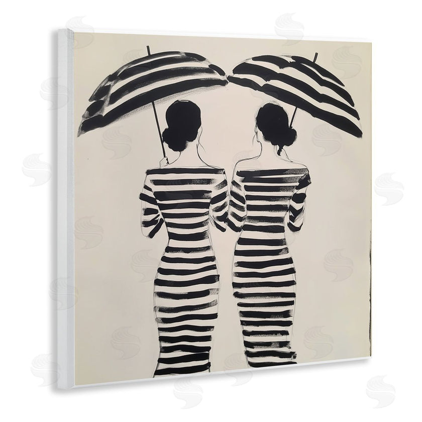 Annabelle Hall | Two Women in Rain Stripes