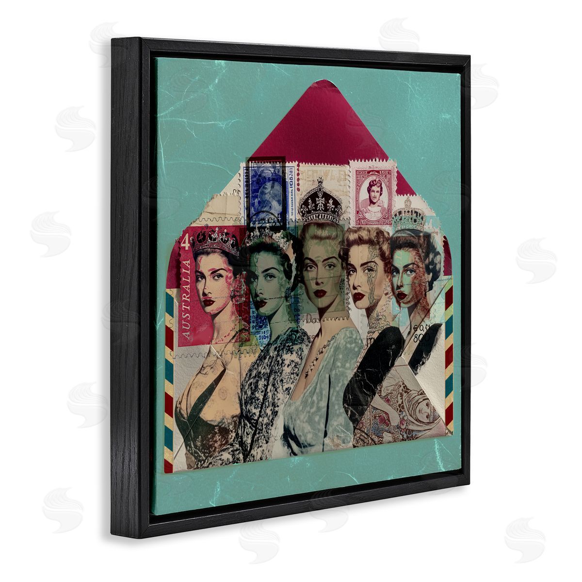 Annabelle Hall Vintage Queens Postal Collection Canvas Wall Art Print