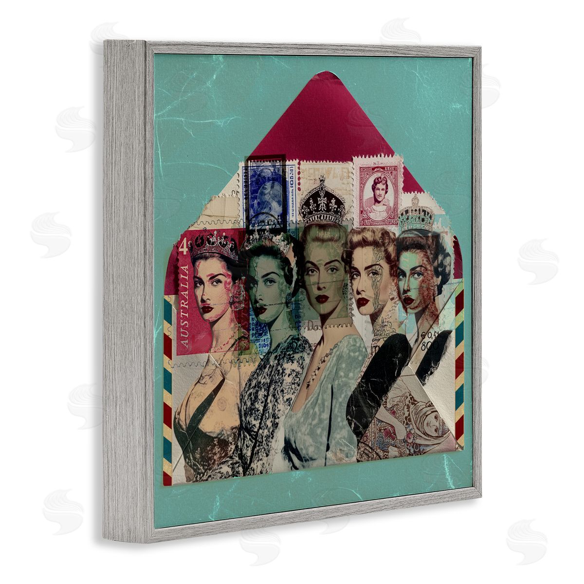 Annabelle Hall Vintage Queens Postal Collection Canvas Wall Art Print