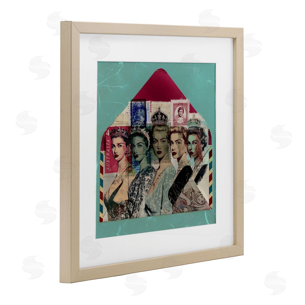 Annabelle Hall Vintage Queens Postal Collection Canvas Wall Art Print