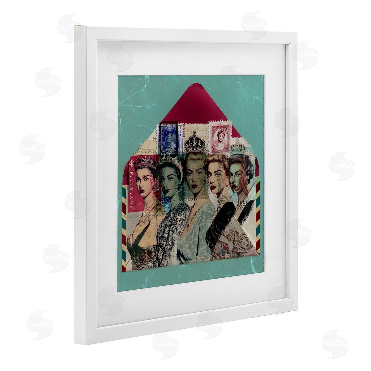 Annabelle Hall Vintage Queens Postal Collection Canvas Wall Art Print