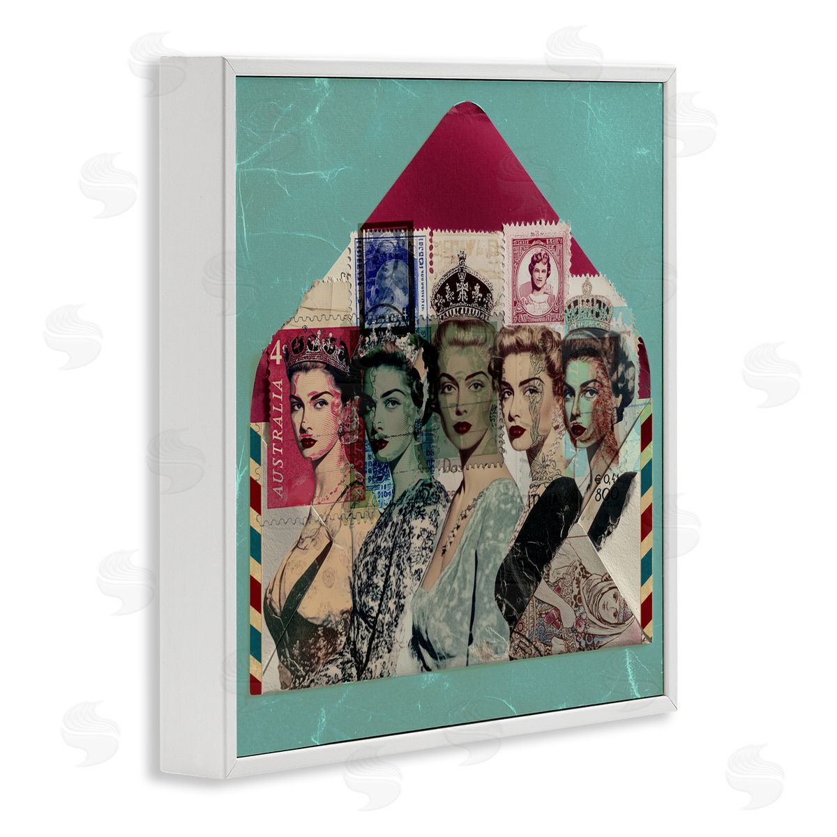 Annabelle Hall Vintage Queens Postal Collection Canvas Wall Art Print