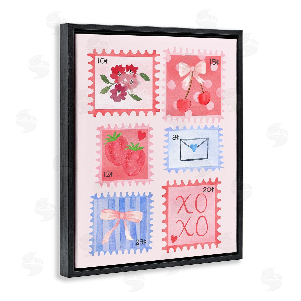 Nina Jacobs Adorable Stamps Arrangement Canvas Wall Art Print