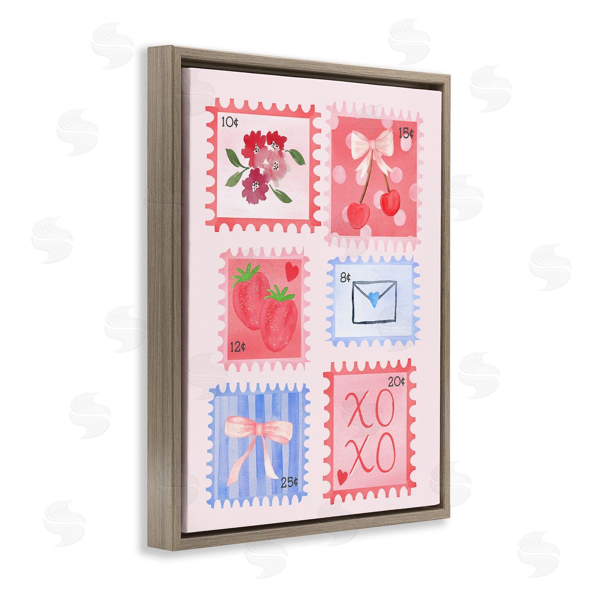 Nina Jacobs Adorable Stamps Arrangement Canvas Wall Art Print