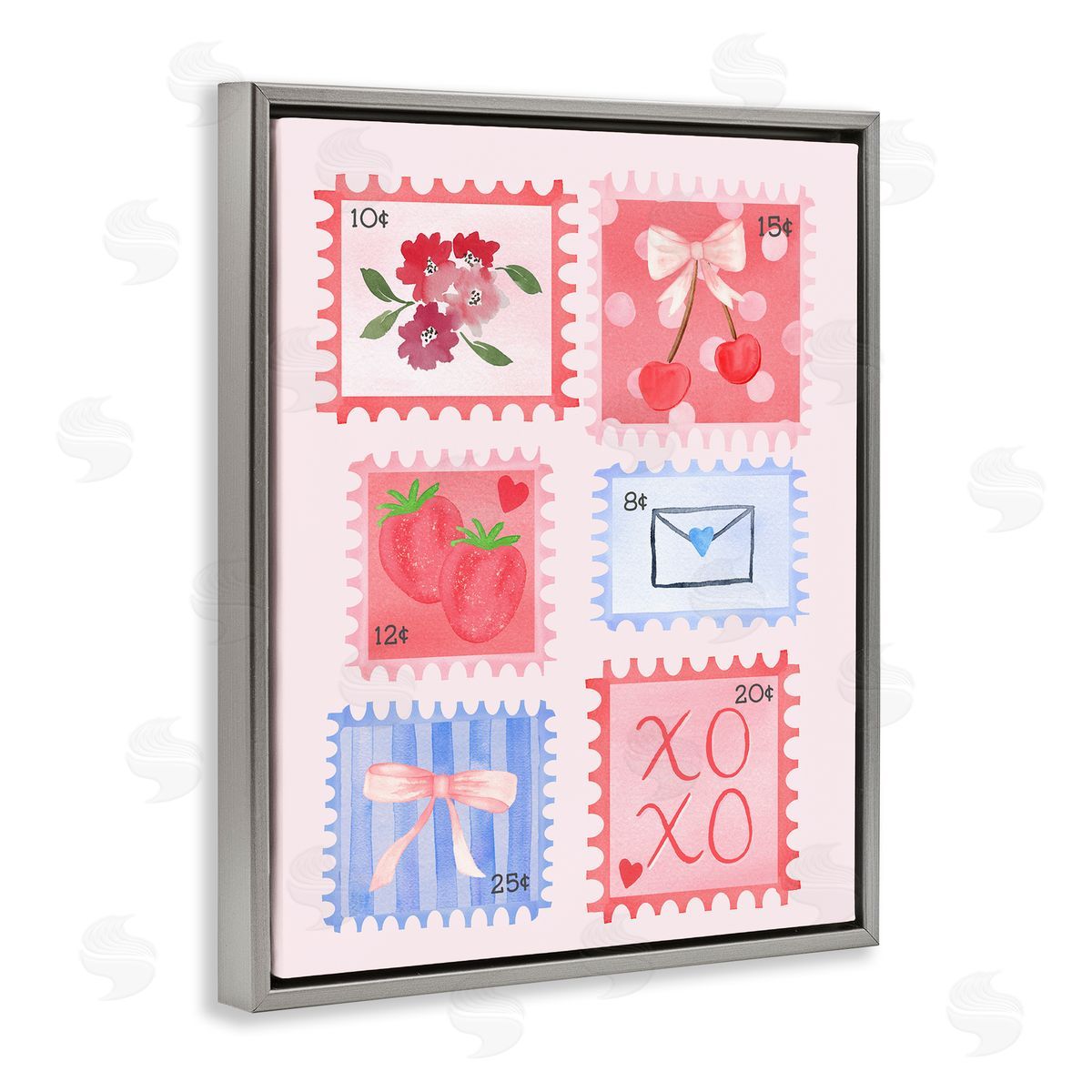 Nina Jacobs Adorable Stamps Arrangement Canvas Wall Art Print
