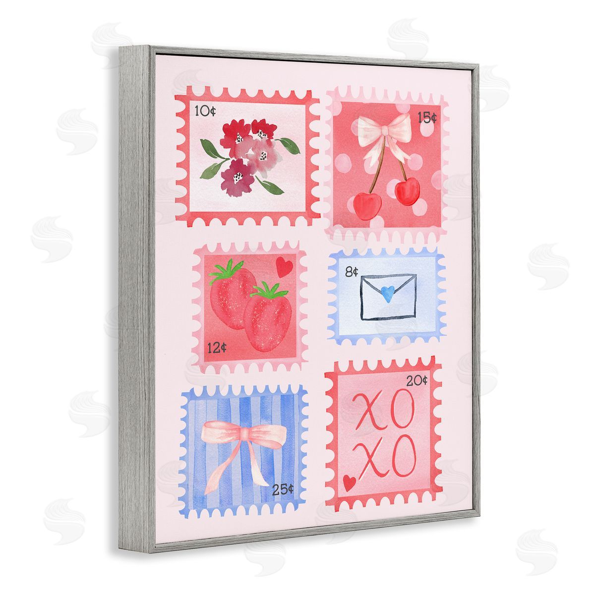 Nina Jacobs Adorable Stamps Arrangement Canvas Wall Art Print
