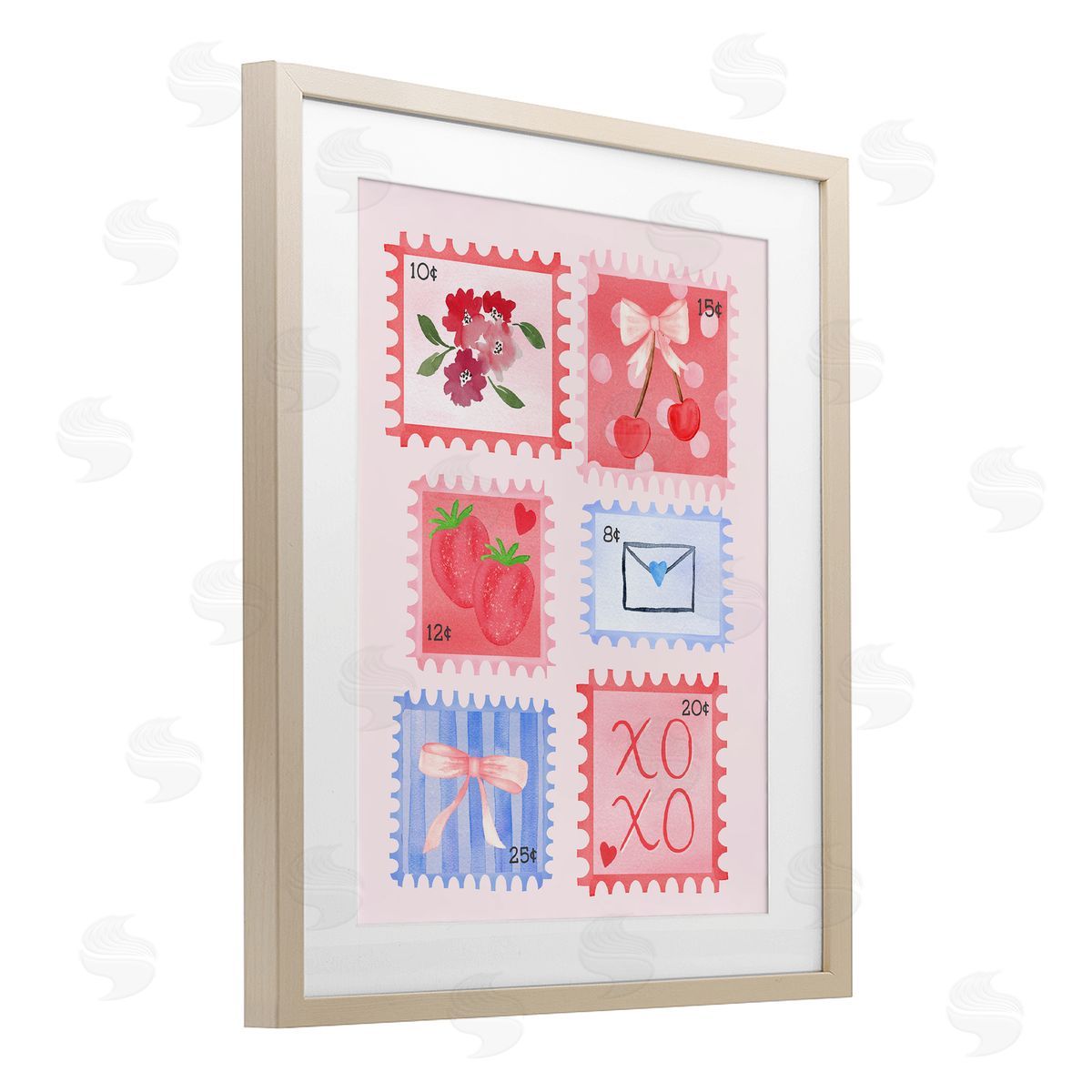 Nina Jacobs Adorable Stamps Arrangement Canvas Wall Art Print