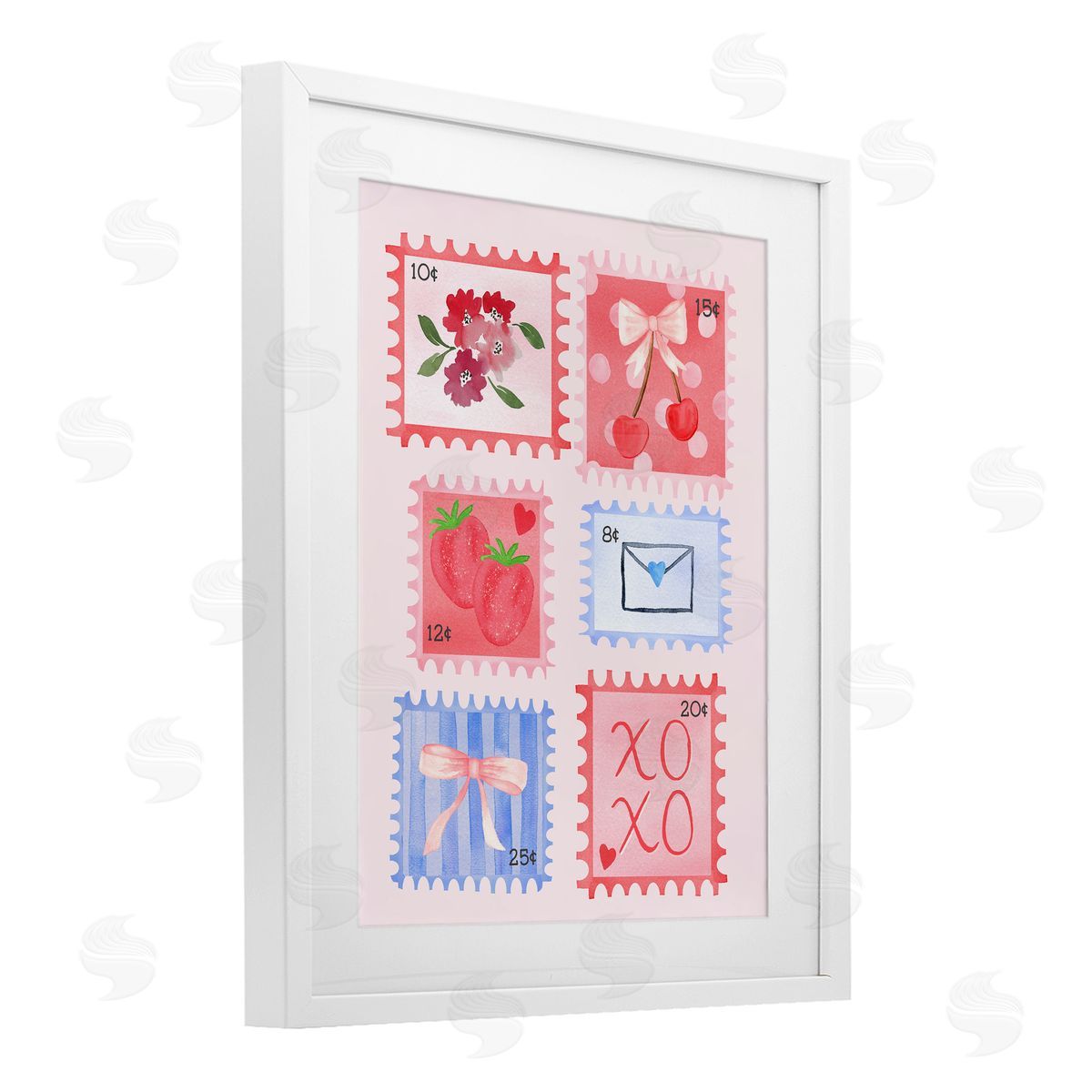 Nina Jacobs Adorable Stamps Arrangement Canvas Wall Art Print