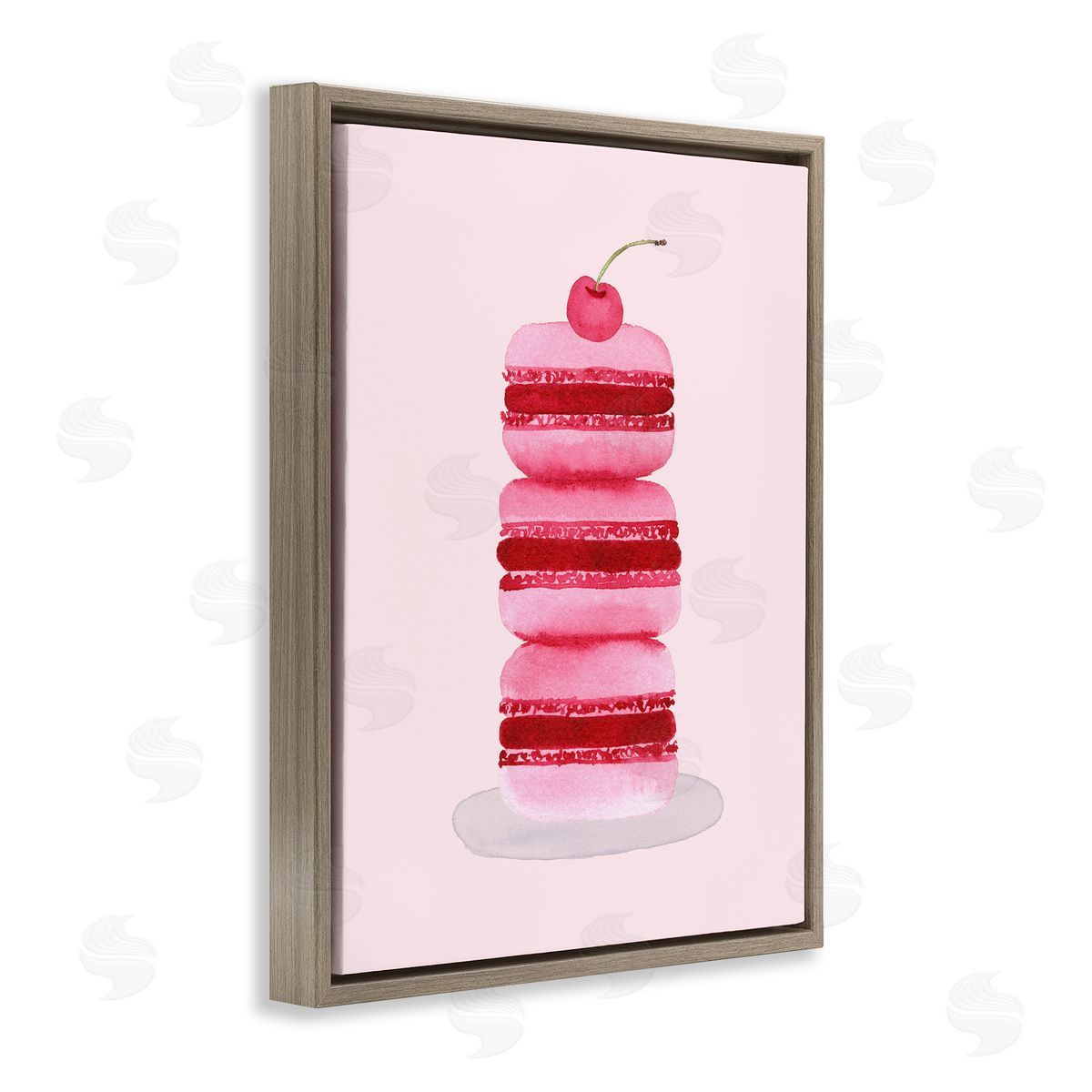Nina Jacobs Coquette Macaroon Cherry Stack Canvas Wall Art Print