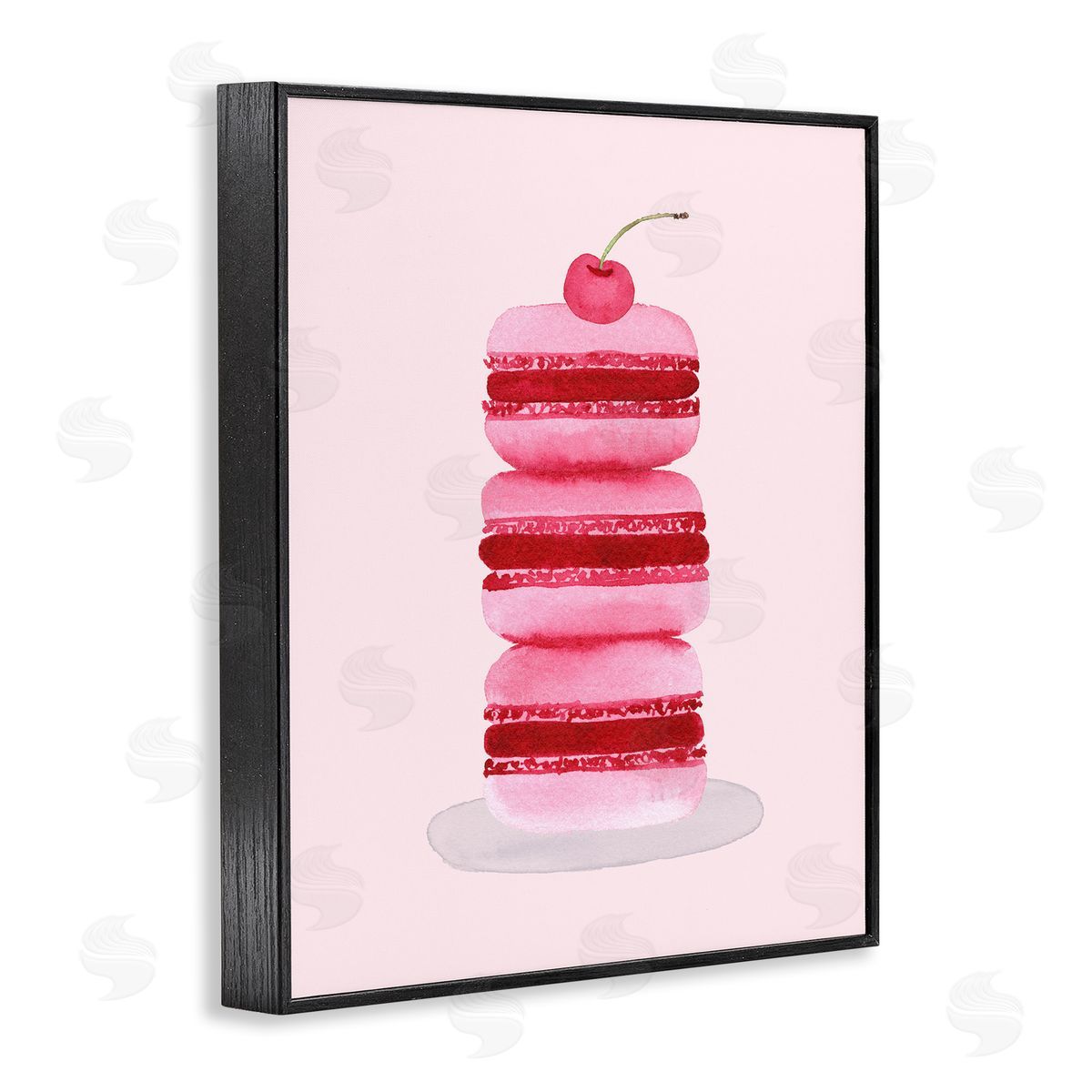 Nina Jacobs Coquette Macaroon Cherry Stack Canvas Wall Art Print