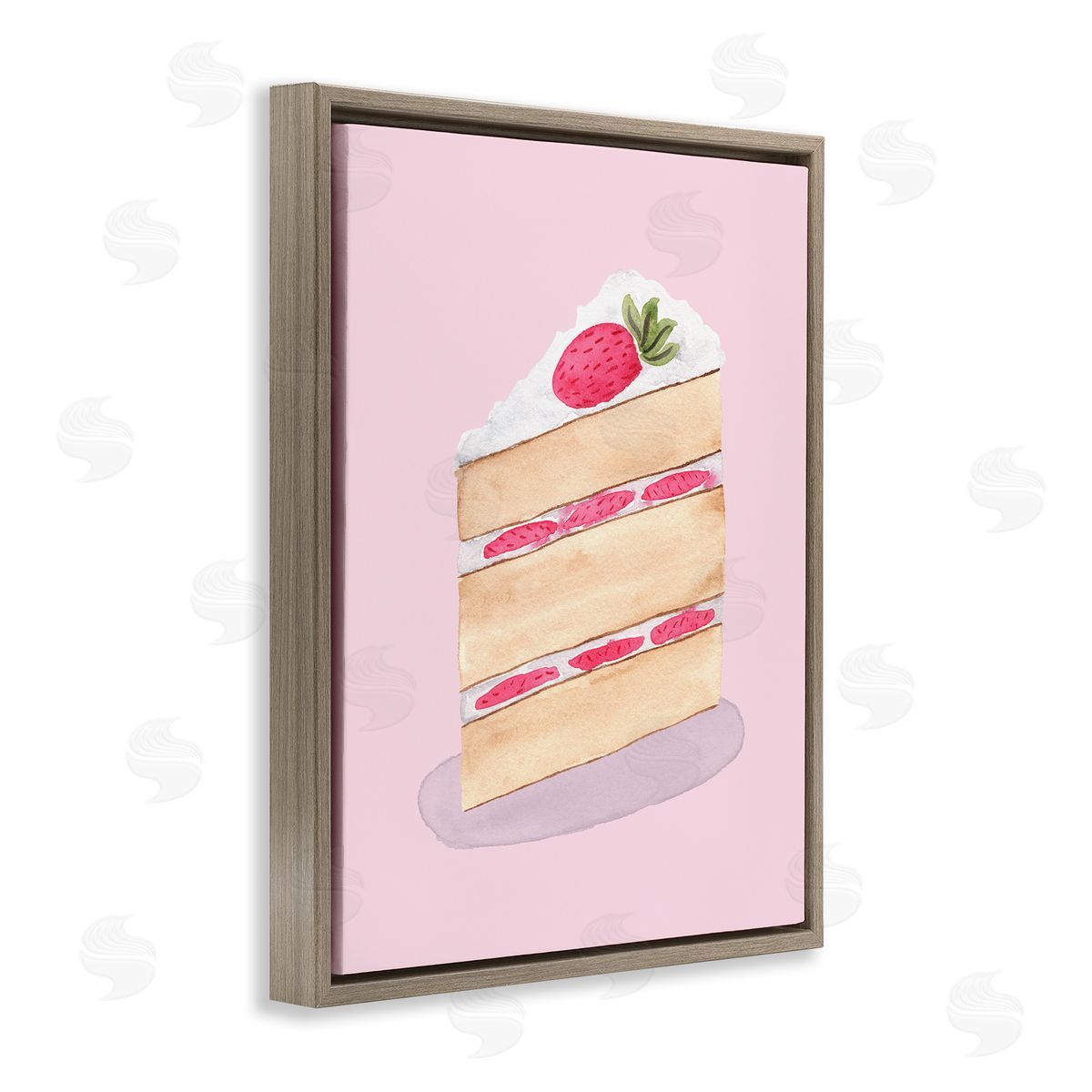 Nina Jacobs Coquette Strawberry Cake Canvas Wall Art Print