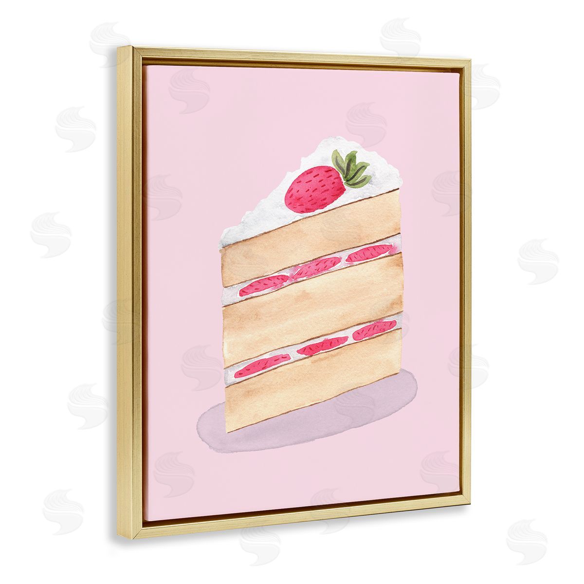 Nina Jacobs Coquette Strawberry Cake Canvas Wall Art Print