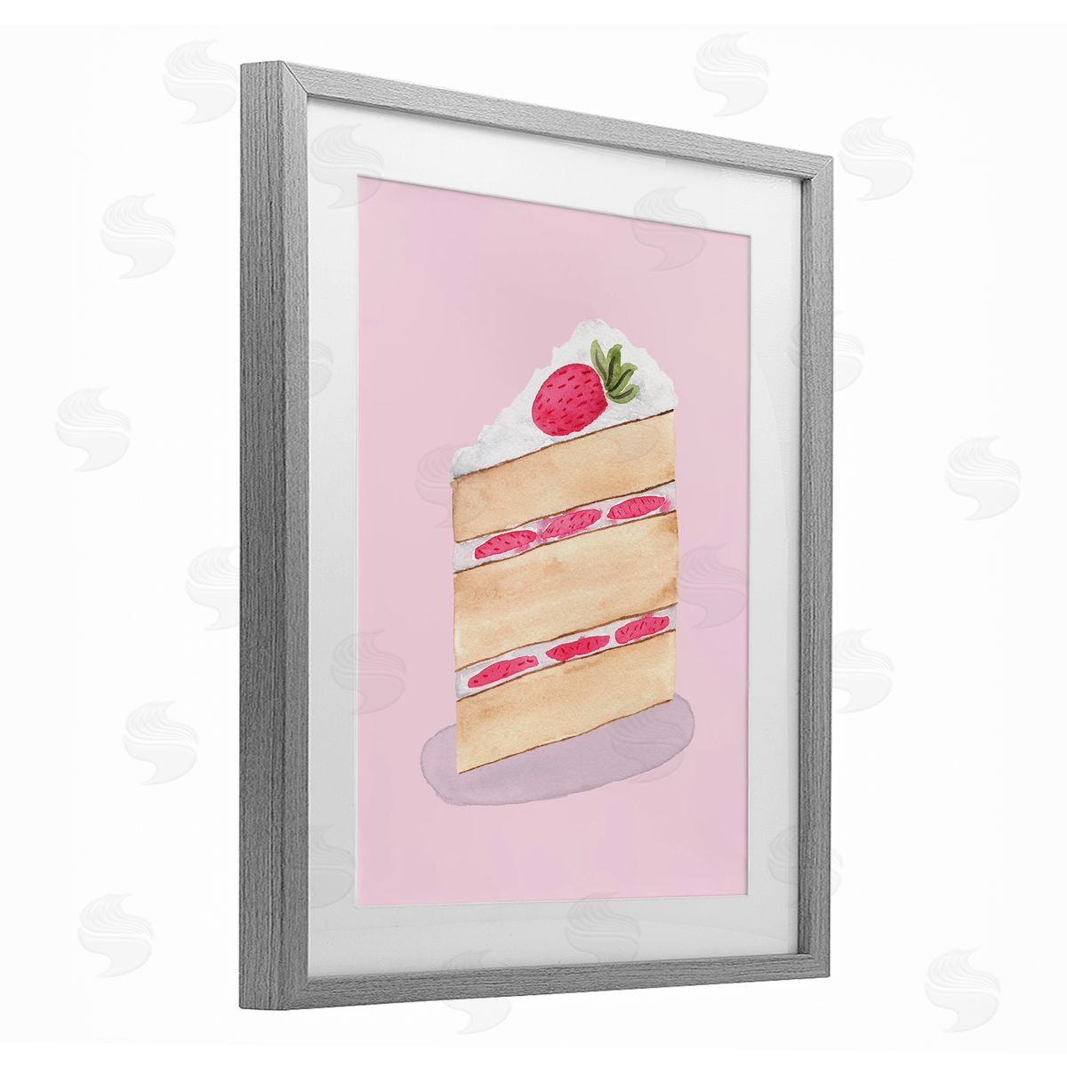 Nina Jacobs Coquette Strawberry Cake Canvas Wall Art Print
