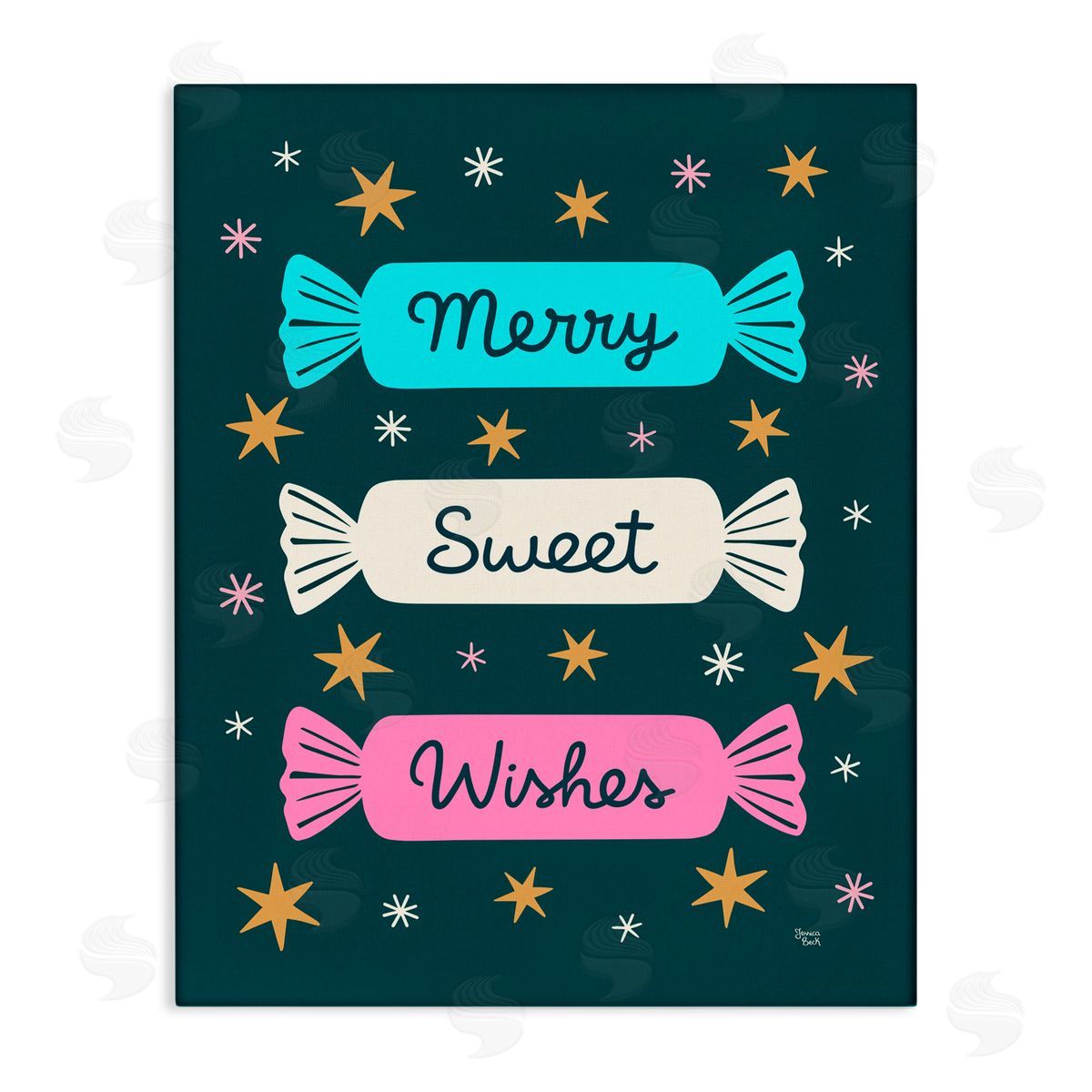 Jessica Beck Merry Sweet Wishes Candies Canvas Wall Art Print