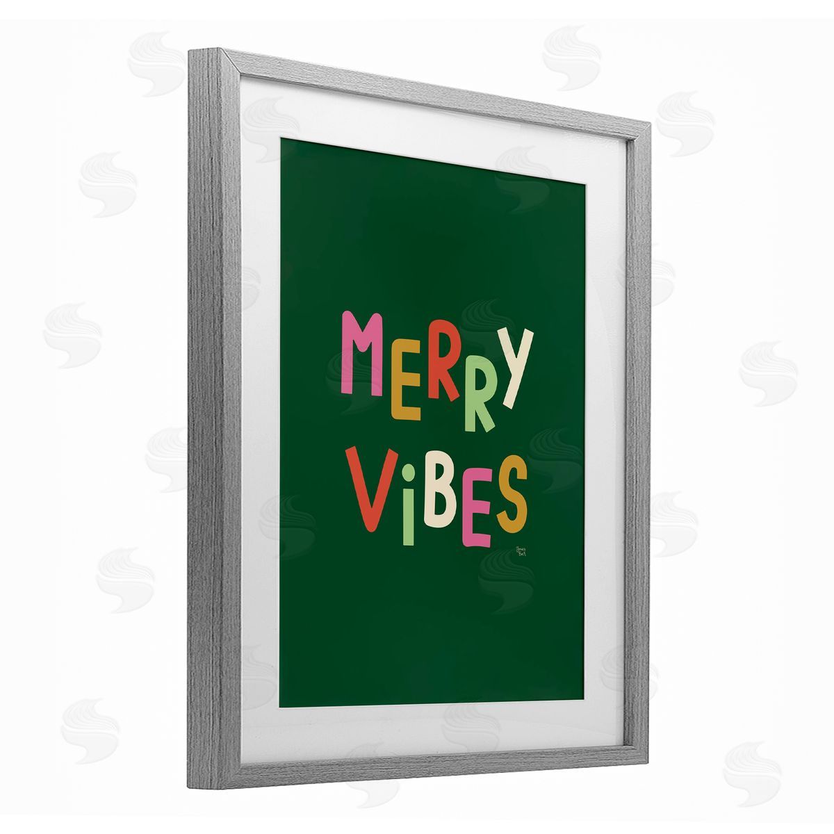 Jessica Beck Merry Vibes Colorful Text Canvas Wall Art Print