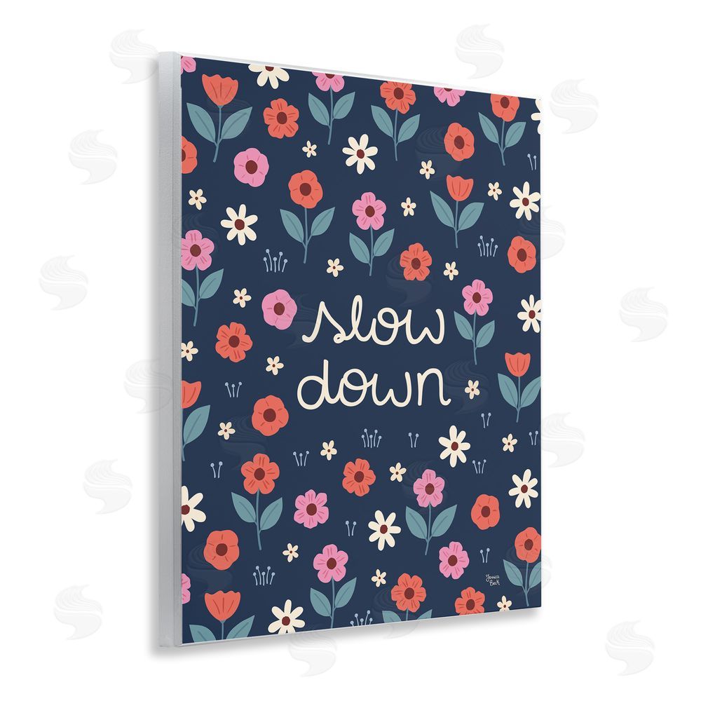 Jessica Beck Slow Down on Bright Florals Wall Plaque Art Print