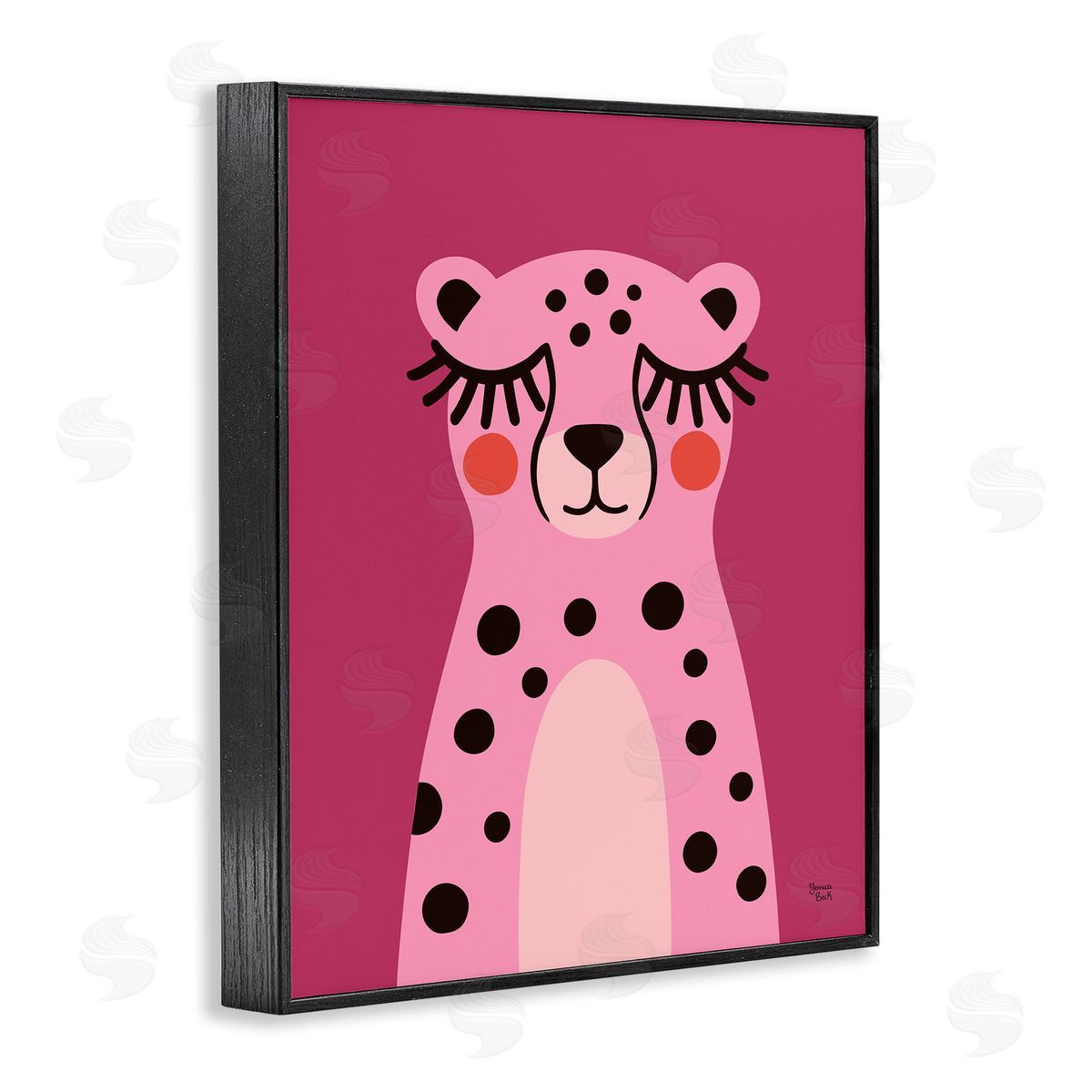 Jessica Beck Pink Cheetah Smile Canvas Wall Art Print