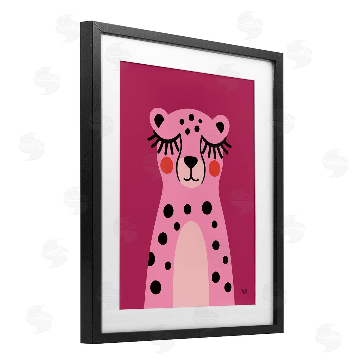 Jessica Beck Pink Cheetah Smile Canvas Wall Art Print