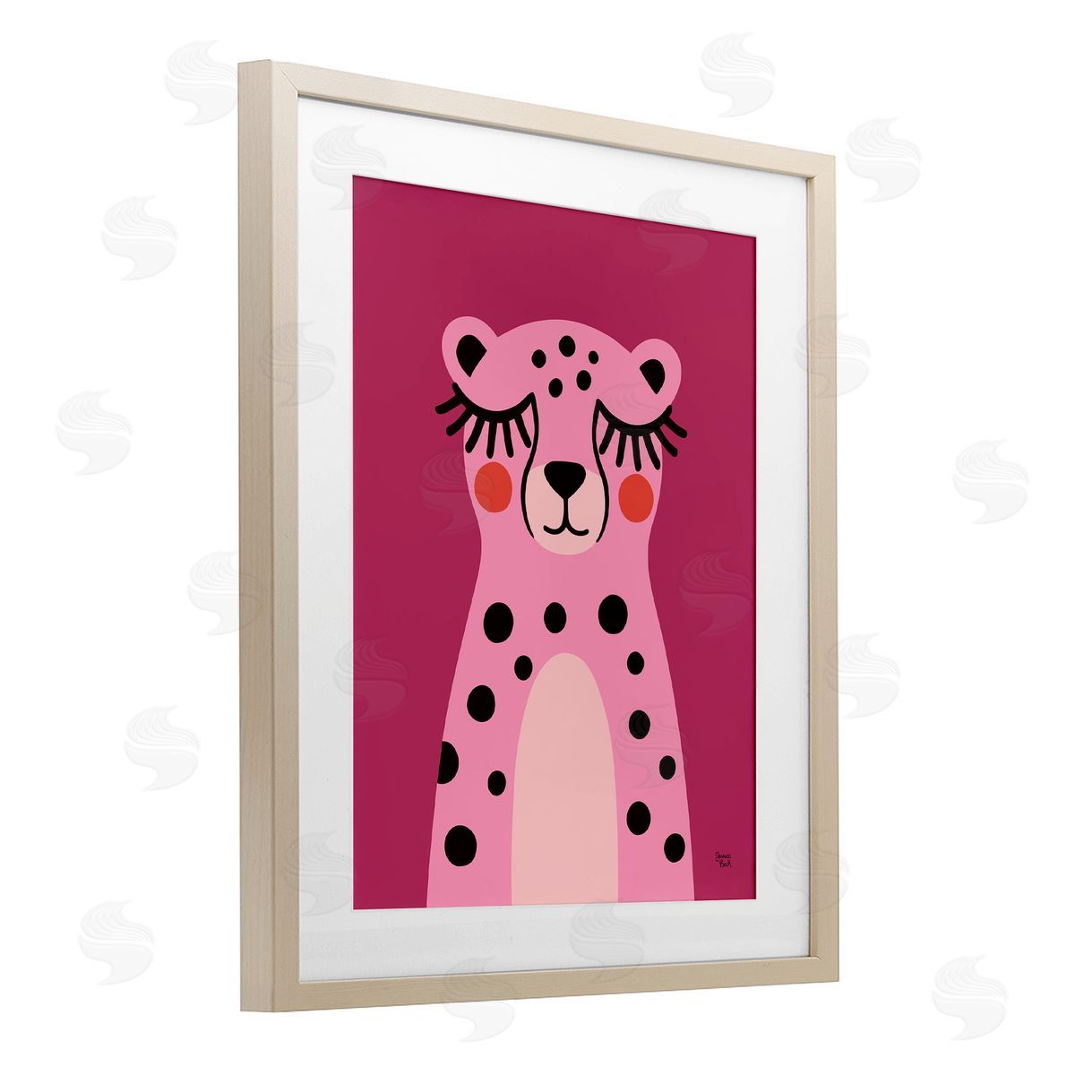 Jessica Beck Pink Cheetah Smile Canvas Wall Art Print
