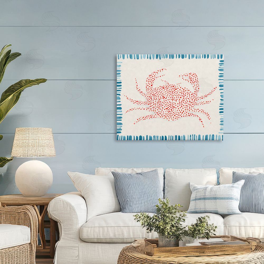 Hannah Dawson Dotted Depths Crab Printed Wall Art in Room