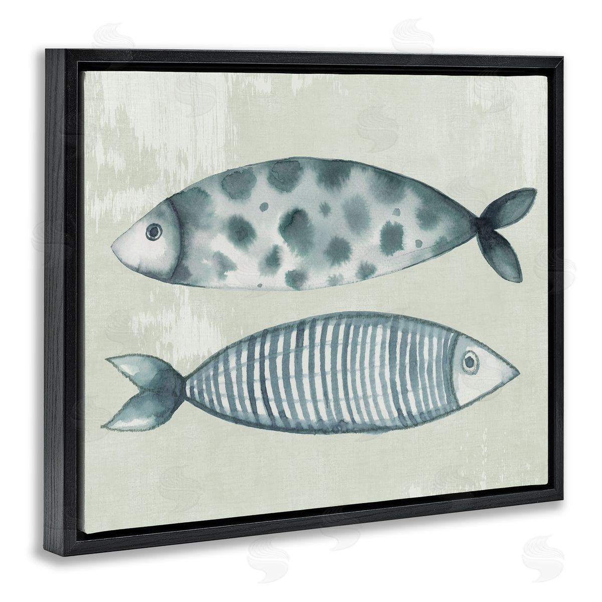 Eli Jones Dotted & Striped Fish Canvas Wall Art Print