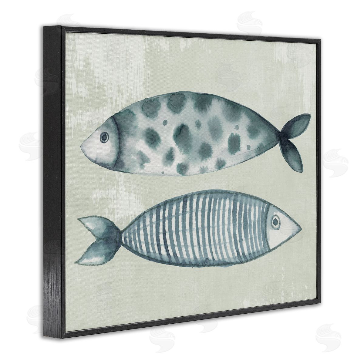 Eli Jones Dotted & Striped Fish Canvas Wall Art Print