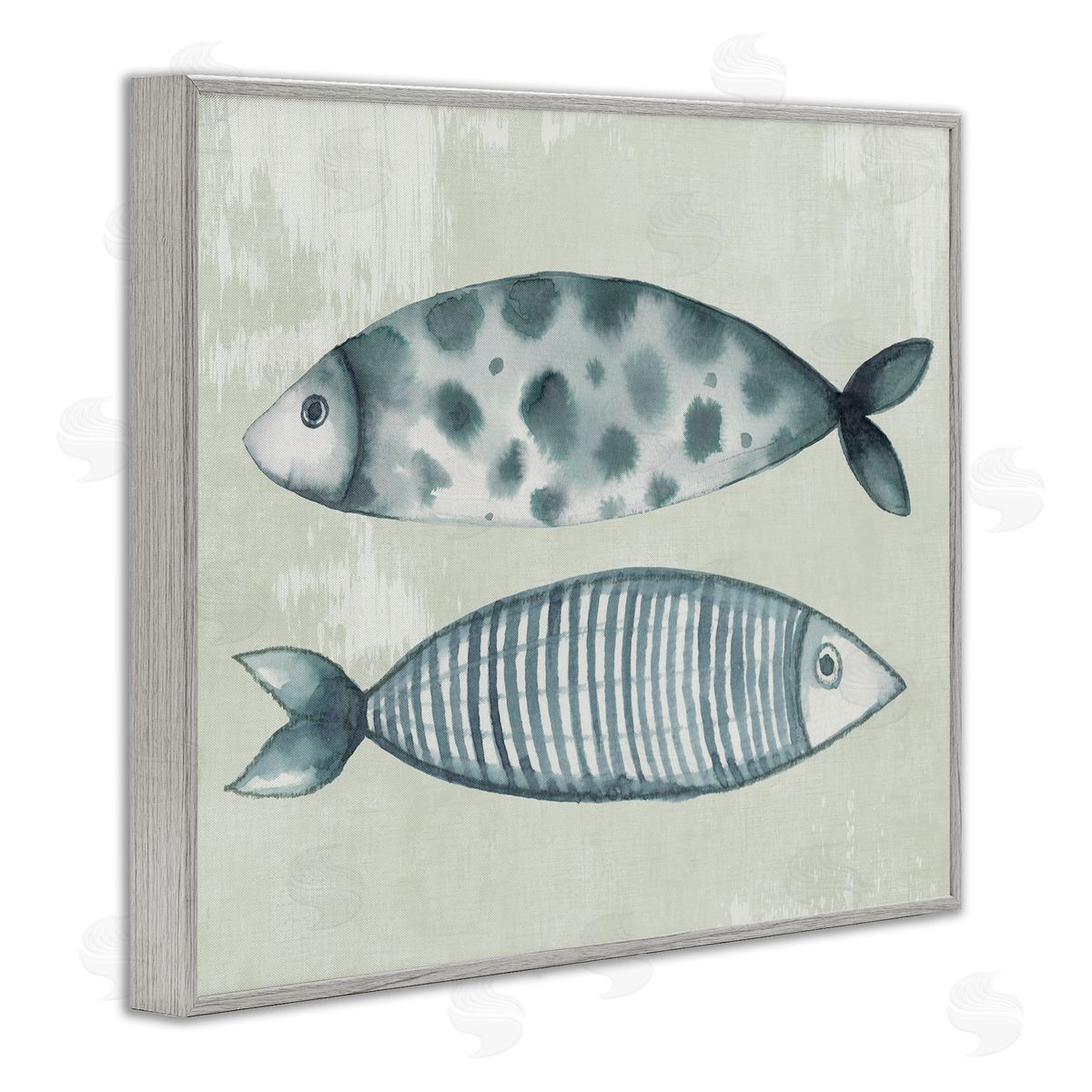 Eli Jones Dotted & Striped Fish Canvas Wall Art Print