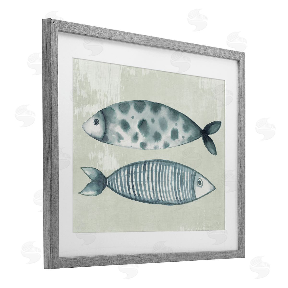 Eli Jones Dotted & Striped Fish Canvas Wall Art Print