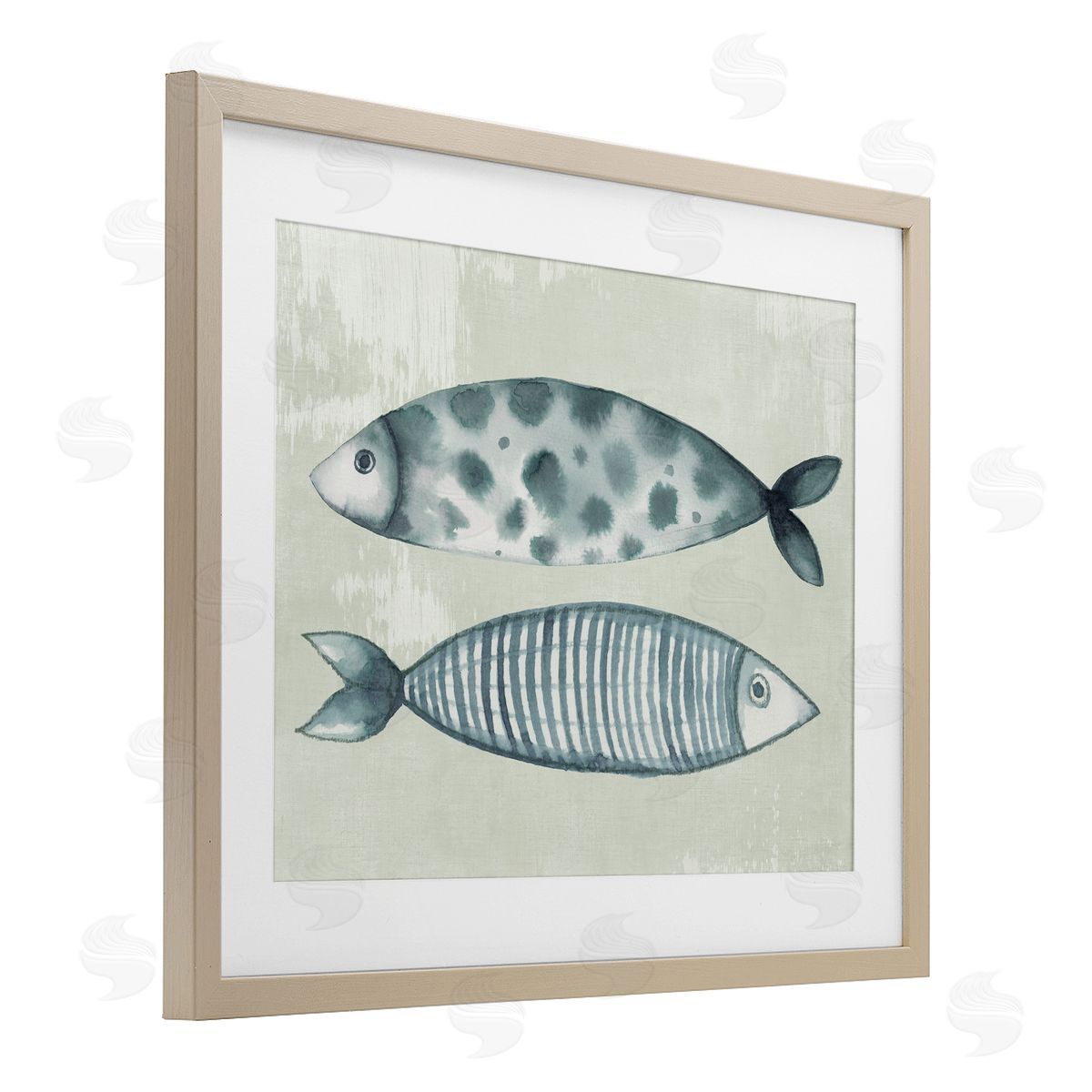 Eli Jones Dotted & Striped Fish Canvas Wall Art Print
