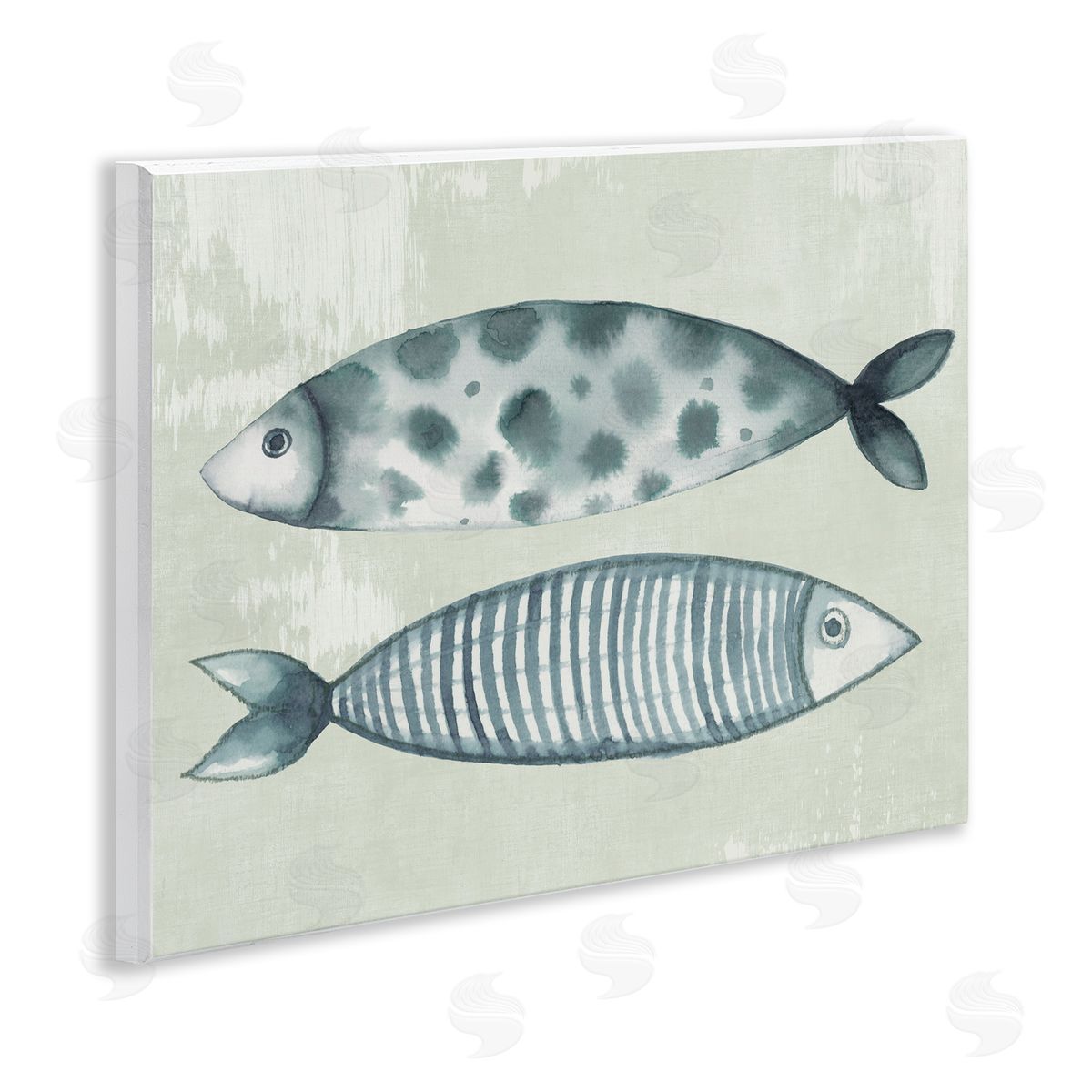 Eli Jones Dotted & Striped Fish Canvas Wall Art Print