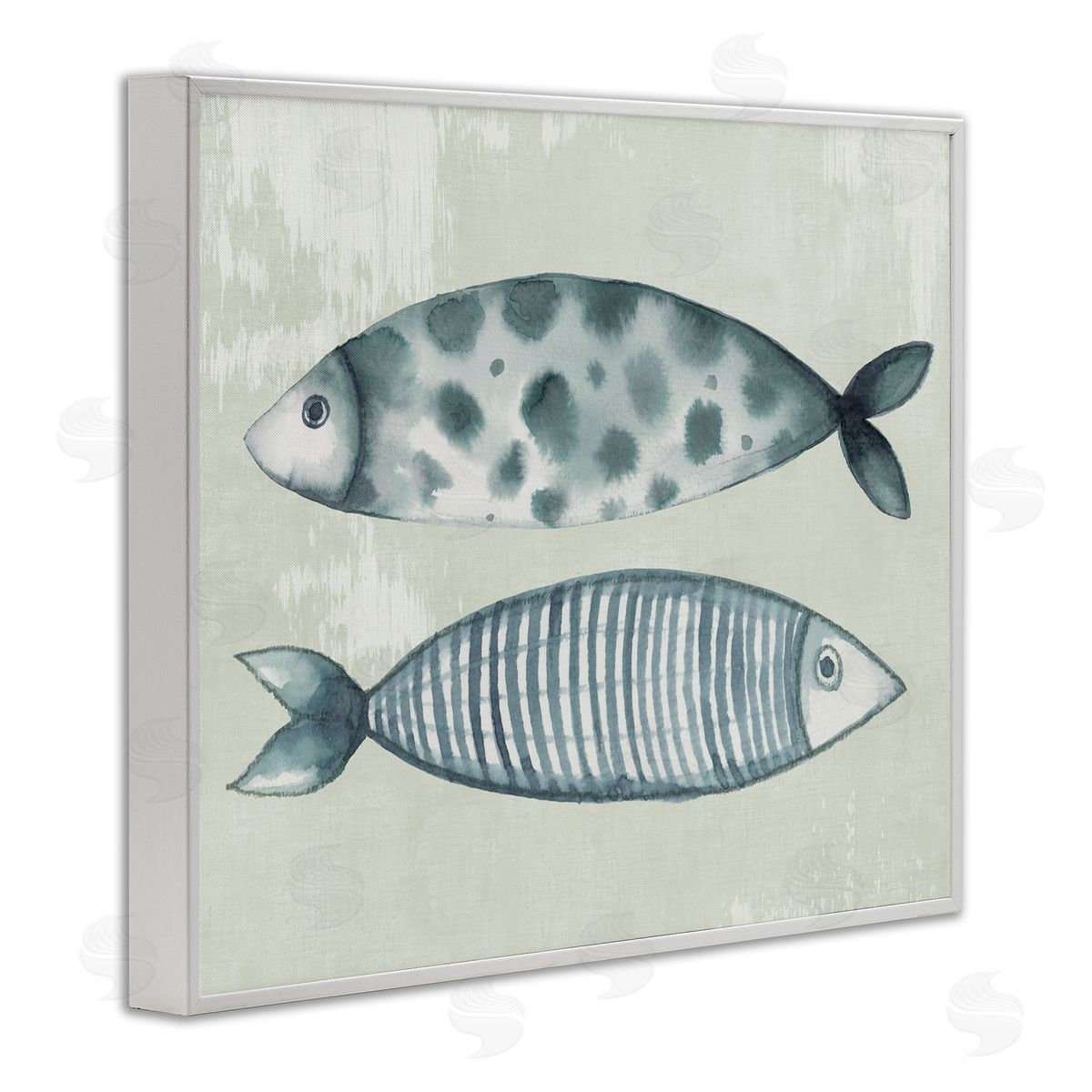 Eli Jones Dotted & Striped Fish Canvas Wall Art Print