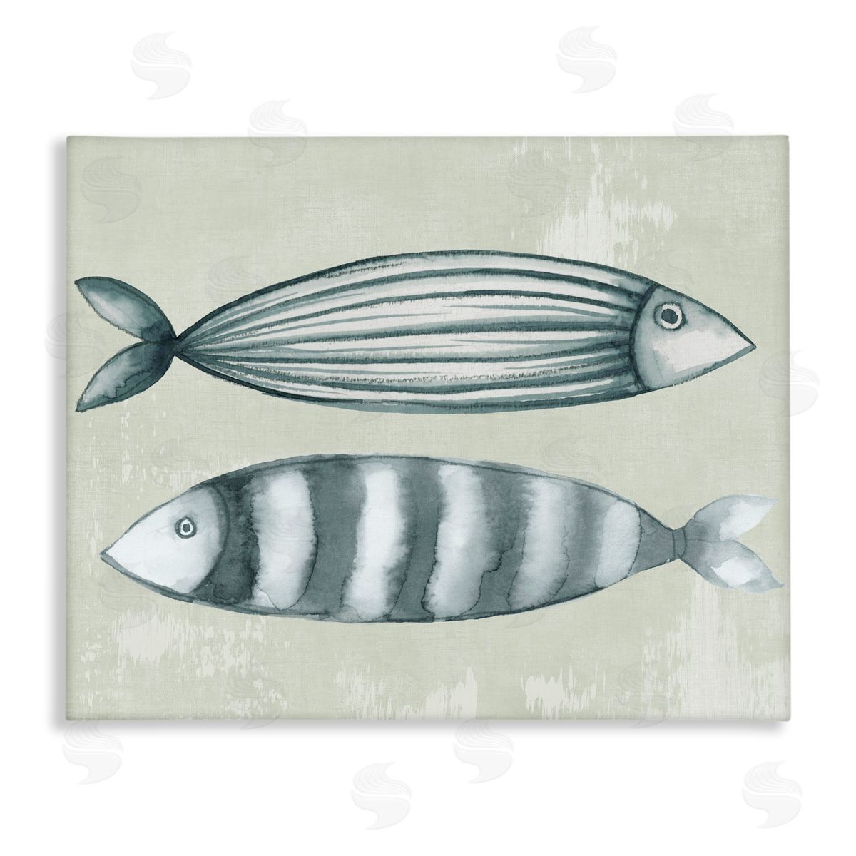 Eli Jones Stick Fish in Neutrals Canvas Wall Art Print