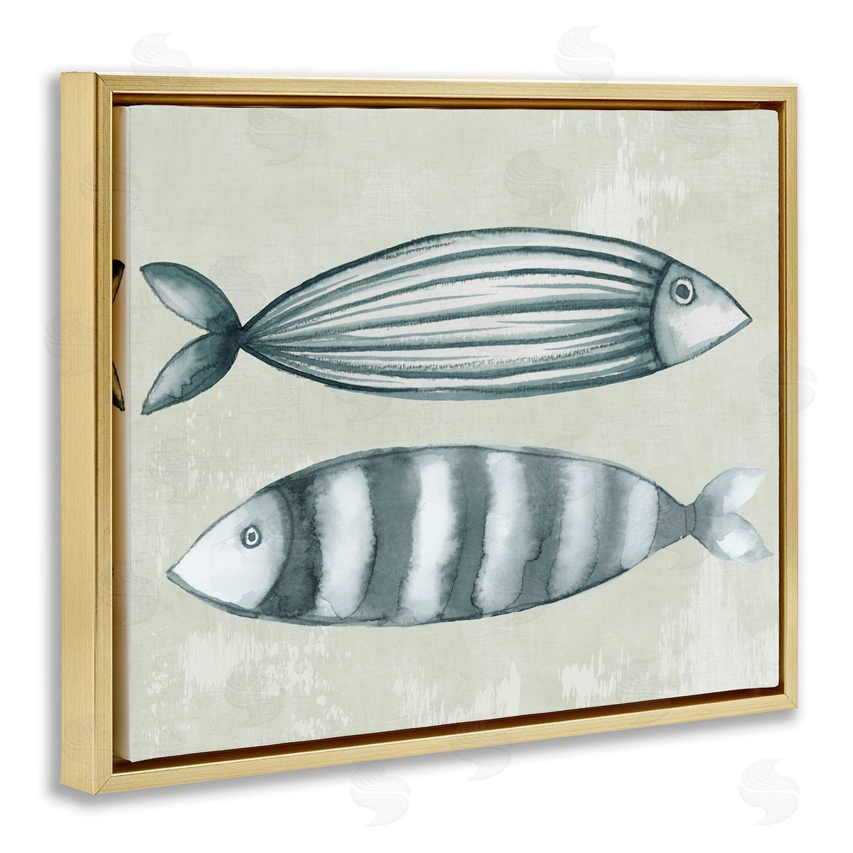Eli Jones Stick Fish in Neutrals Canvas Wall Art Print