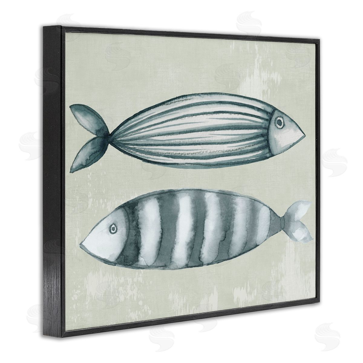 Eli Jones Stick Fish in Neutrals Canvas Wall Art Print
