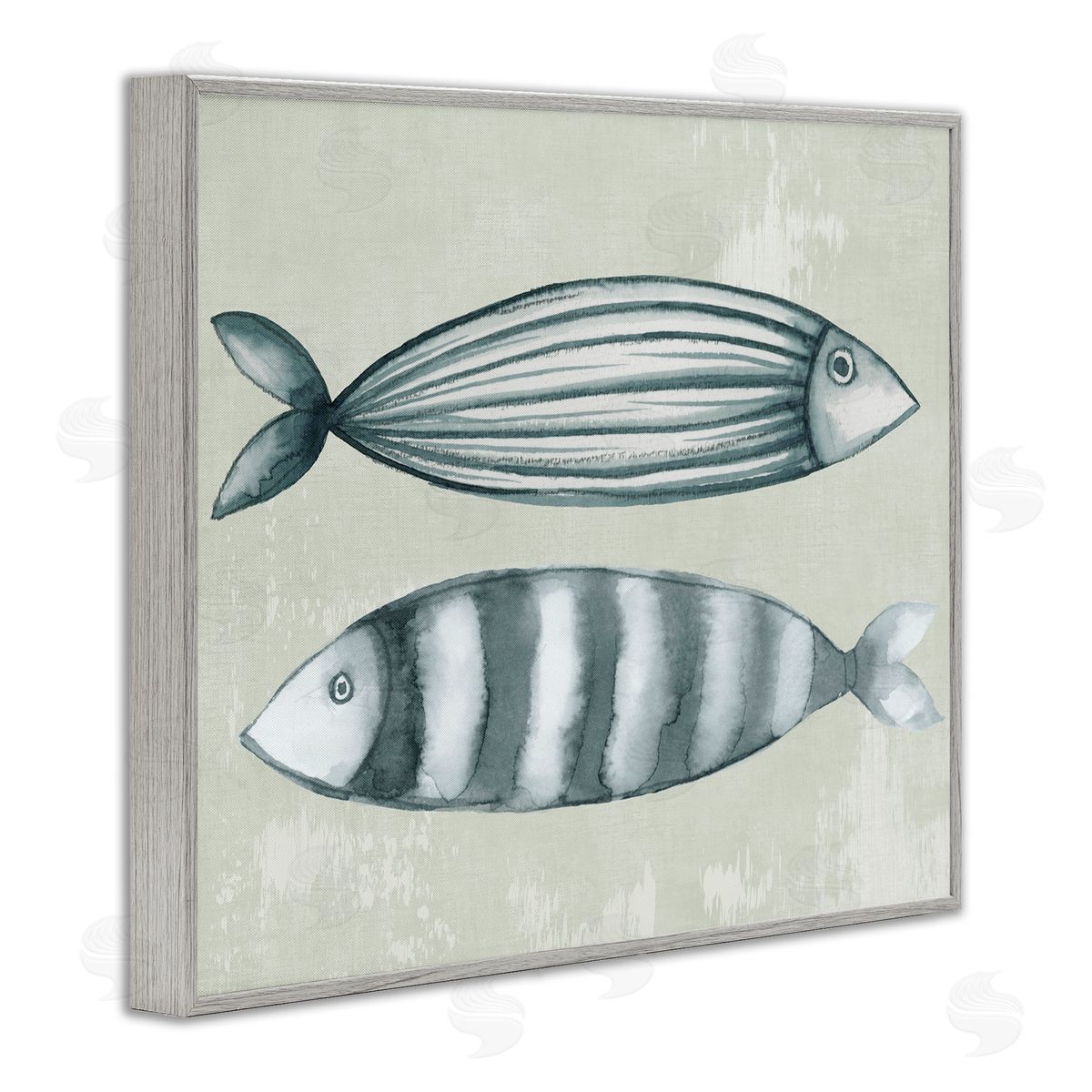 Eli Jones Stick Fish in Neutrals Canvas Wall Art Print
