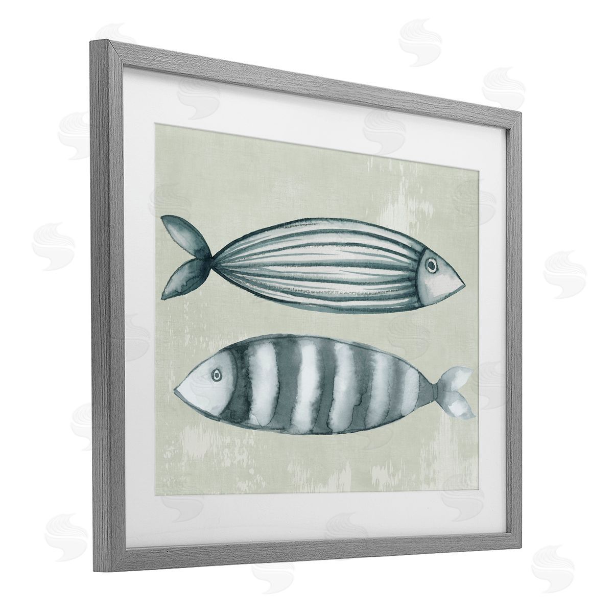 Eli Jones Stick Fish in Neutrals Canvas Wall Art Print