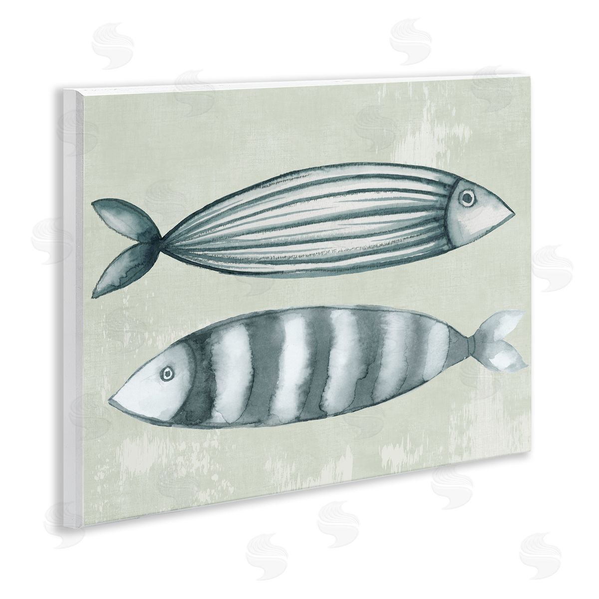Eli Jones Stick Fish in Neutrals Canvas Wall Art Print