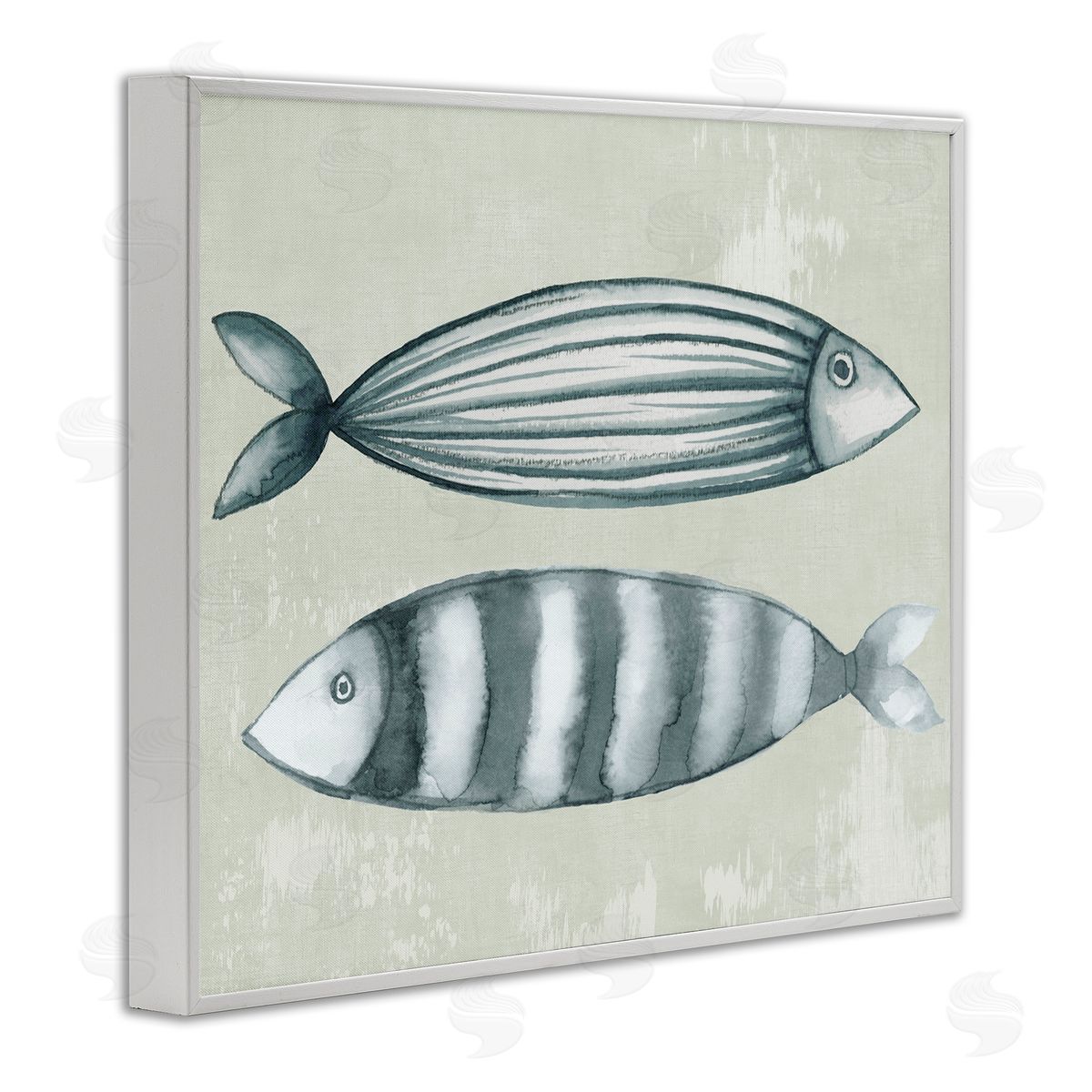 Eli Jones Stick Fish in Neutrals Canvas Wall Art Print