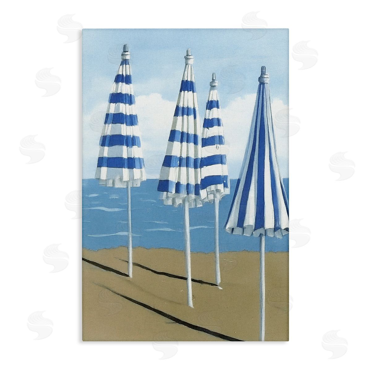 Norm Stelfox Sicilian Summer Umbrellas Canvas Wall Art Print