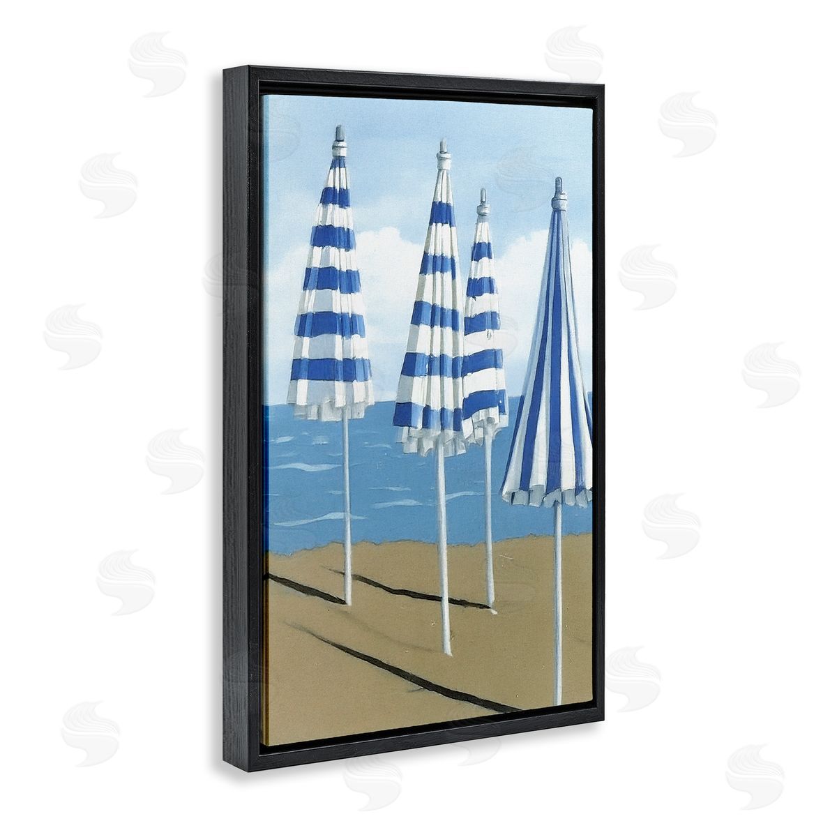 Norm Stelfox Sicilian Summer Umbrellas Canvas Wall Art Print