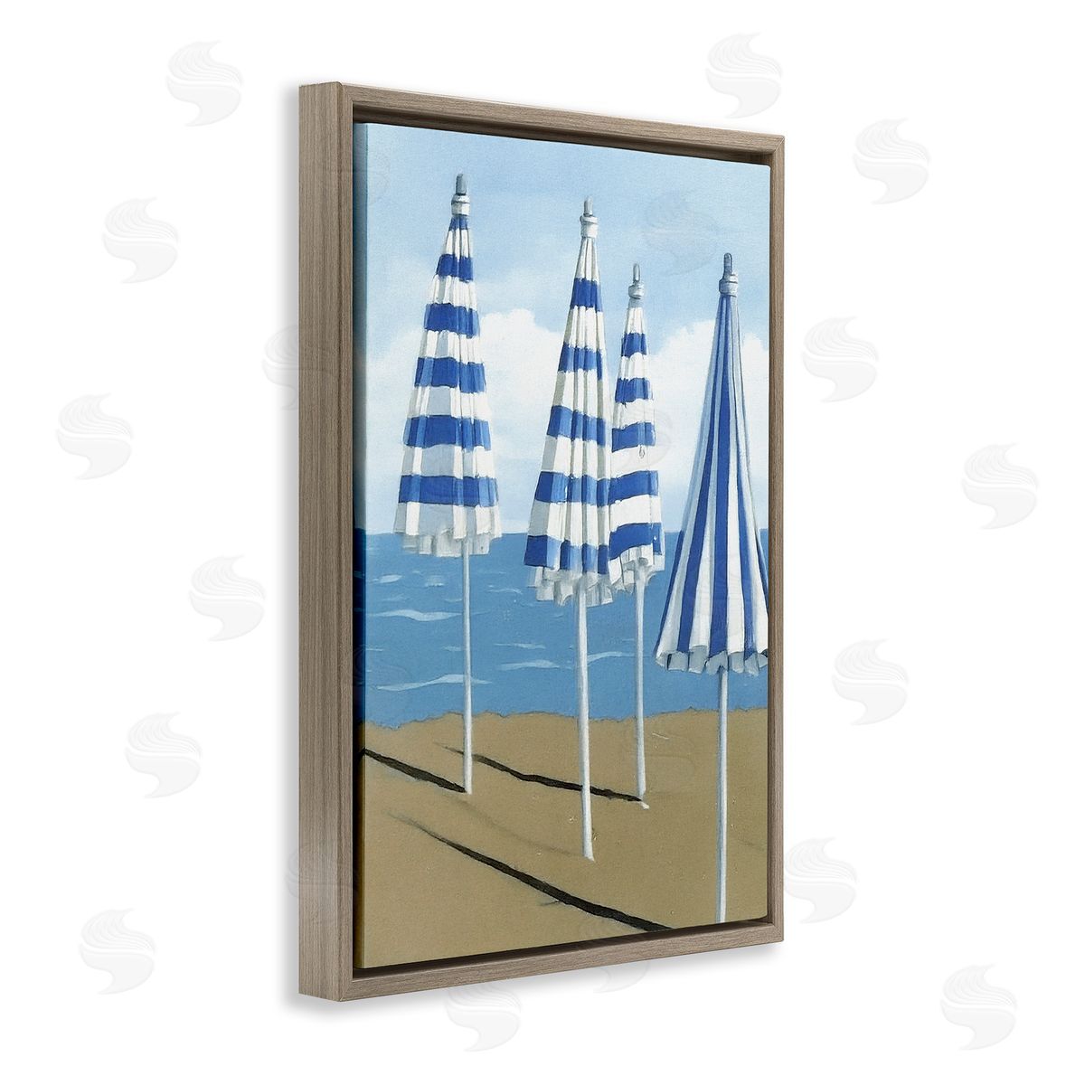 Norm Stelfox Sicilian Summer Umbrellas Canvas Wall Art Print