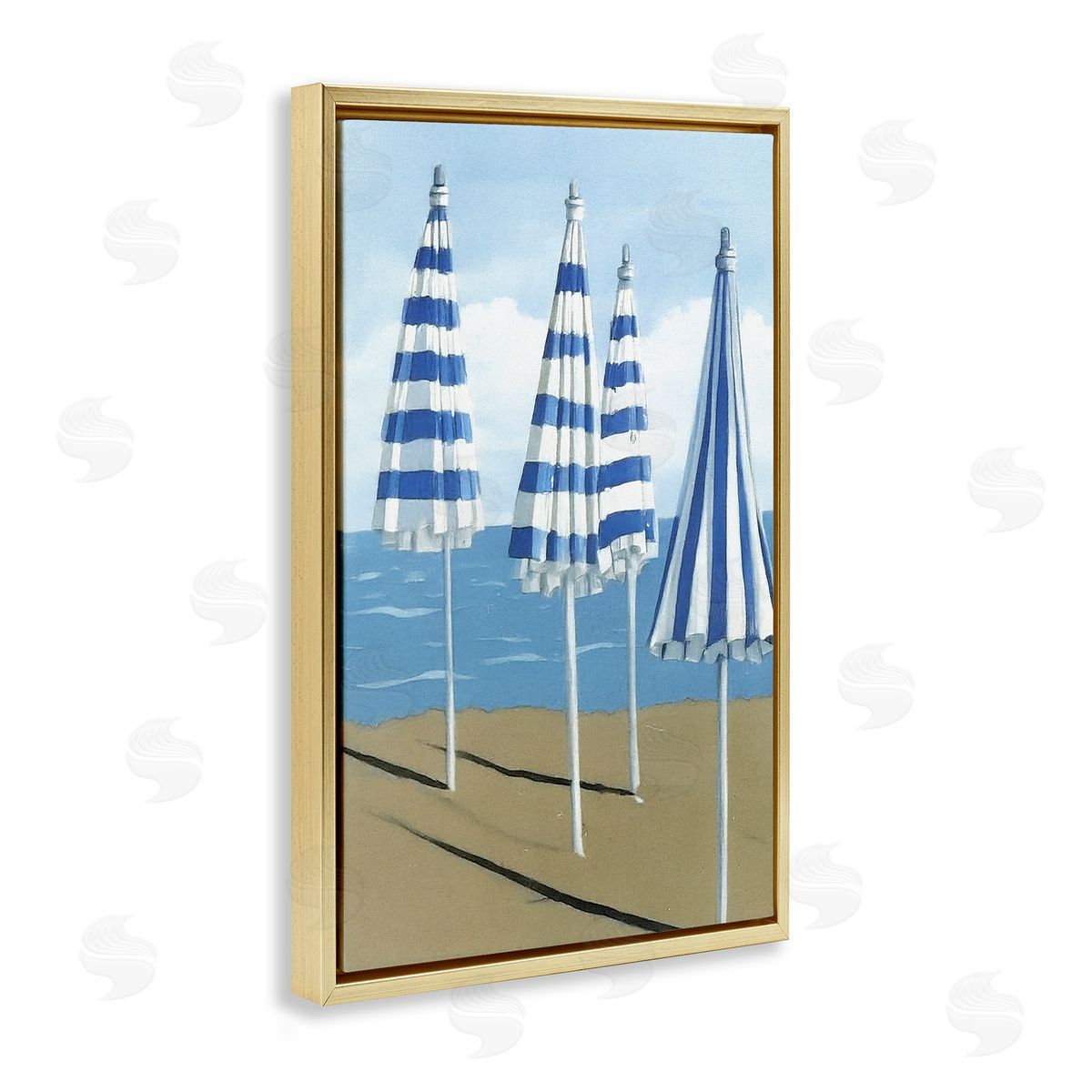 Norm Stelfox Sicilian Summer Umbrellas Canvas Wall Art Print