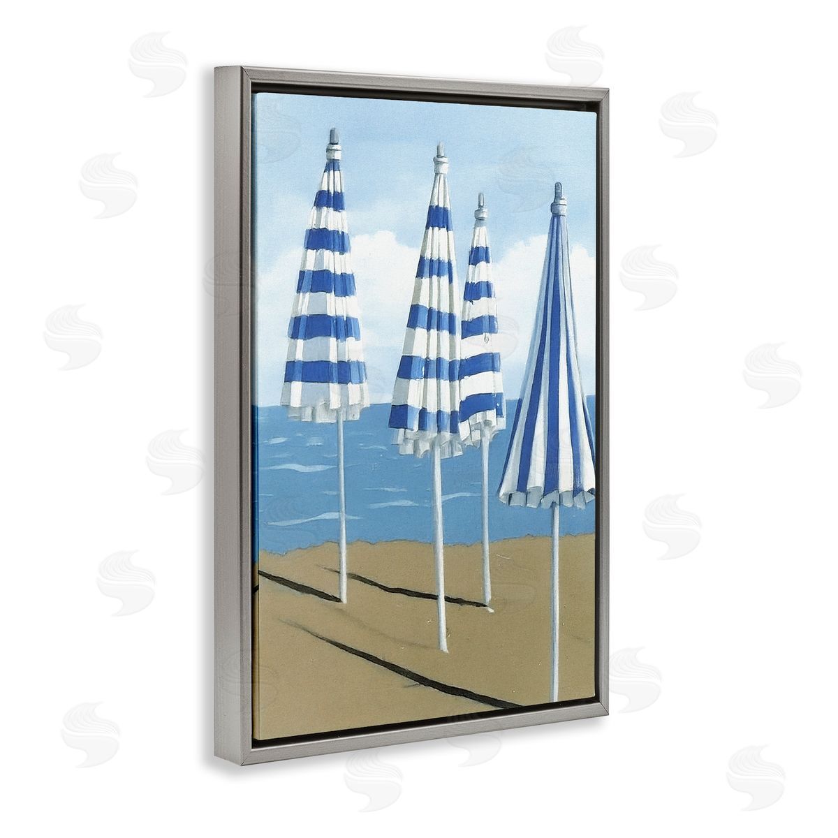 Norm Stelfox Sicilian Summer Umbrellas Canvas Wall Art Print