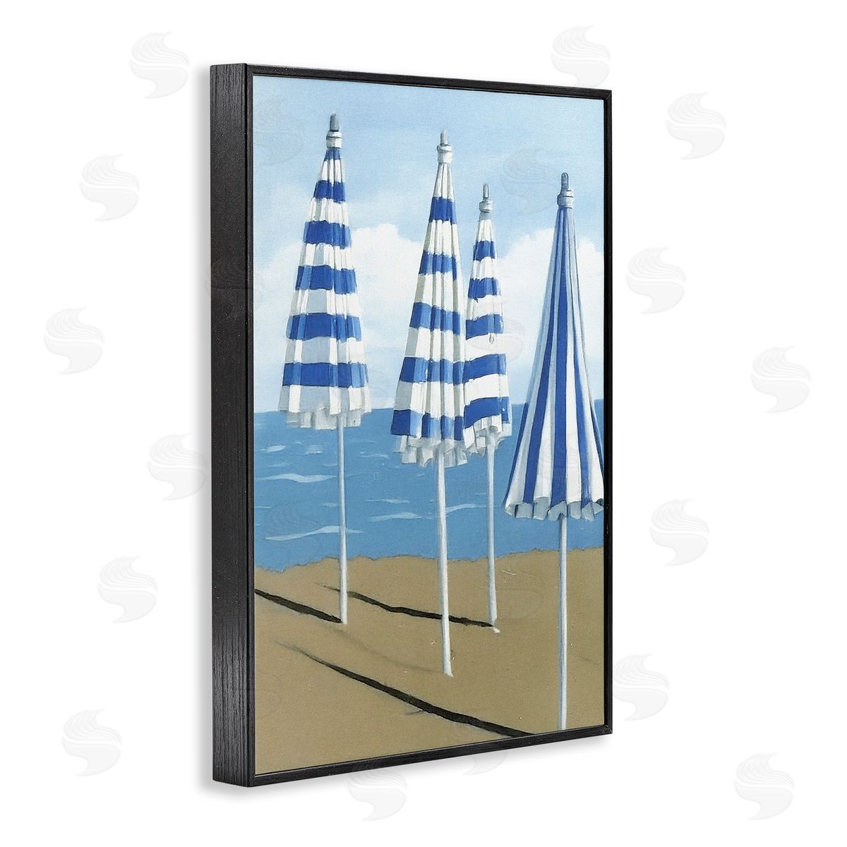Norm Stelfox Sicilian Summer Umbrellas Canvas Wall Art Print