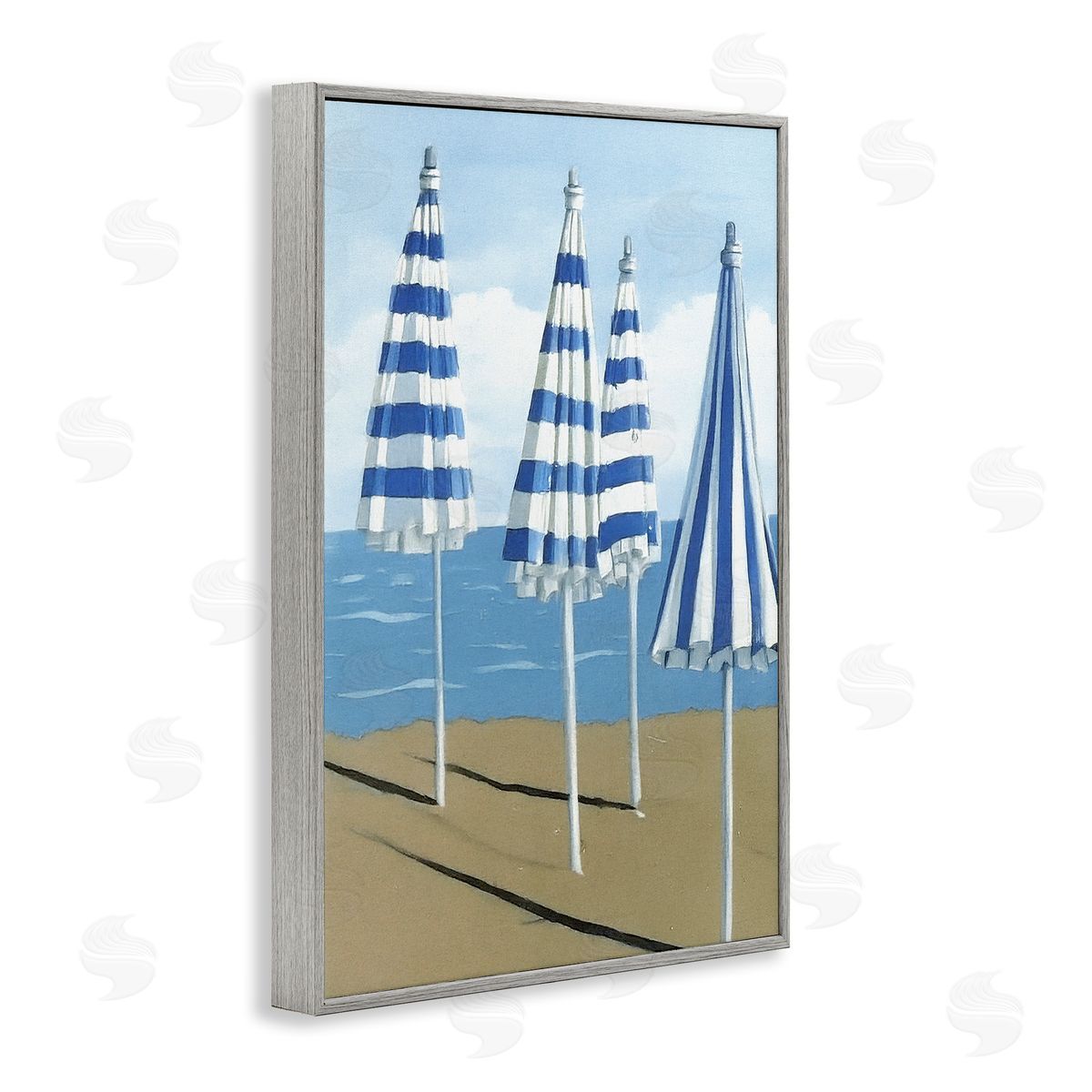 Norm Stelfox Sicilian Summer Umbrellas Canvas Wall Art Print