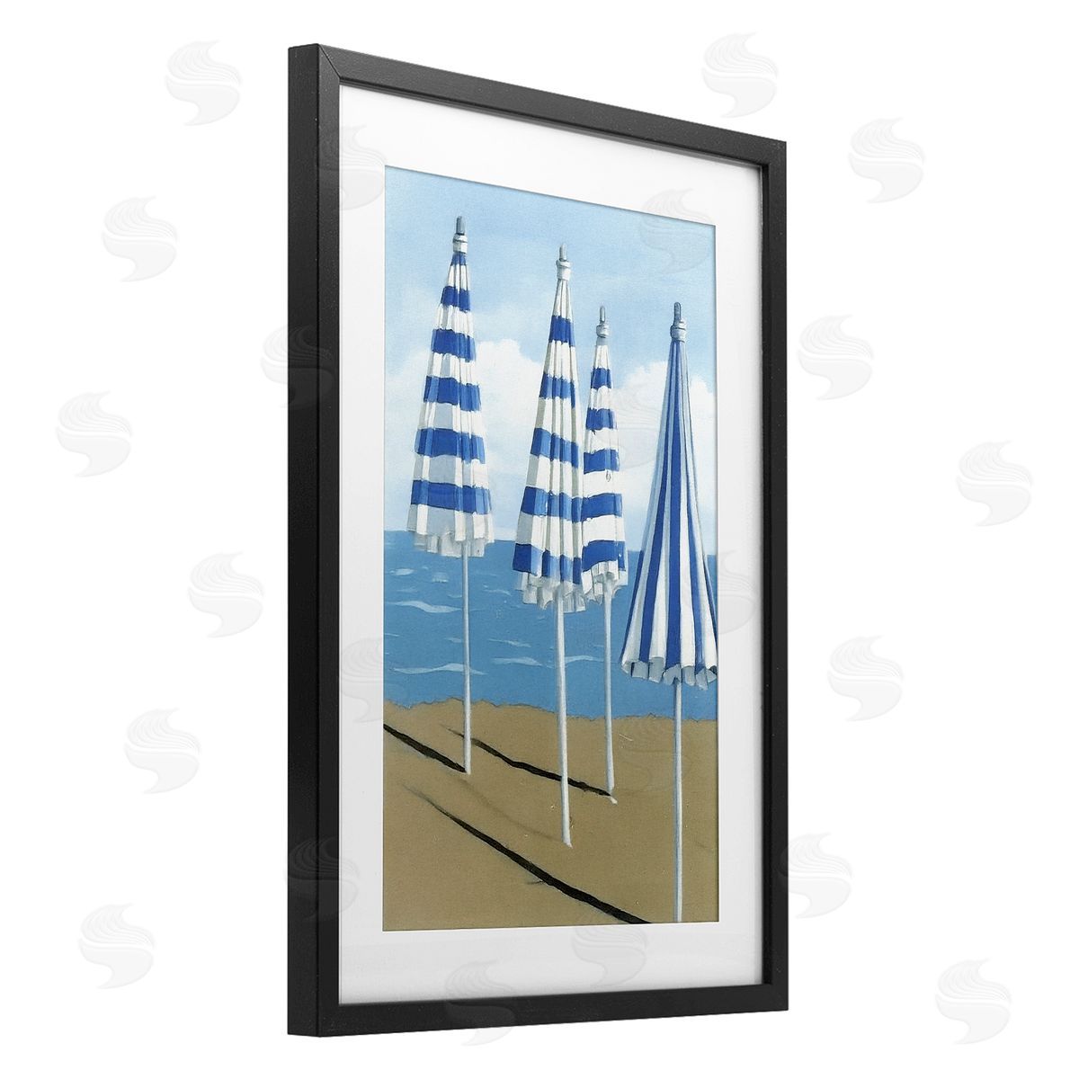 Norm Stelfox Sicilian Summer Umbrellas Canvas Wall Art Print