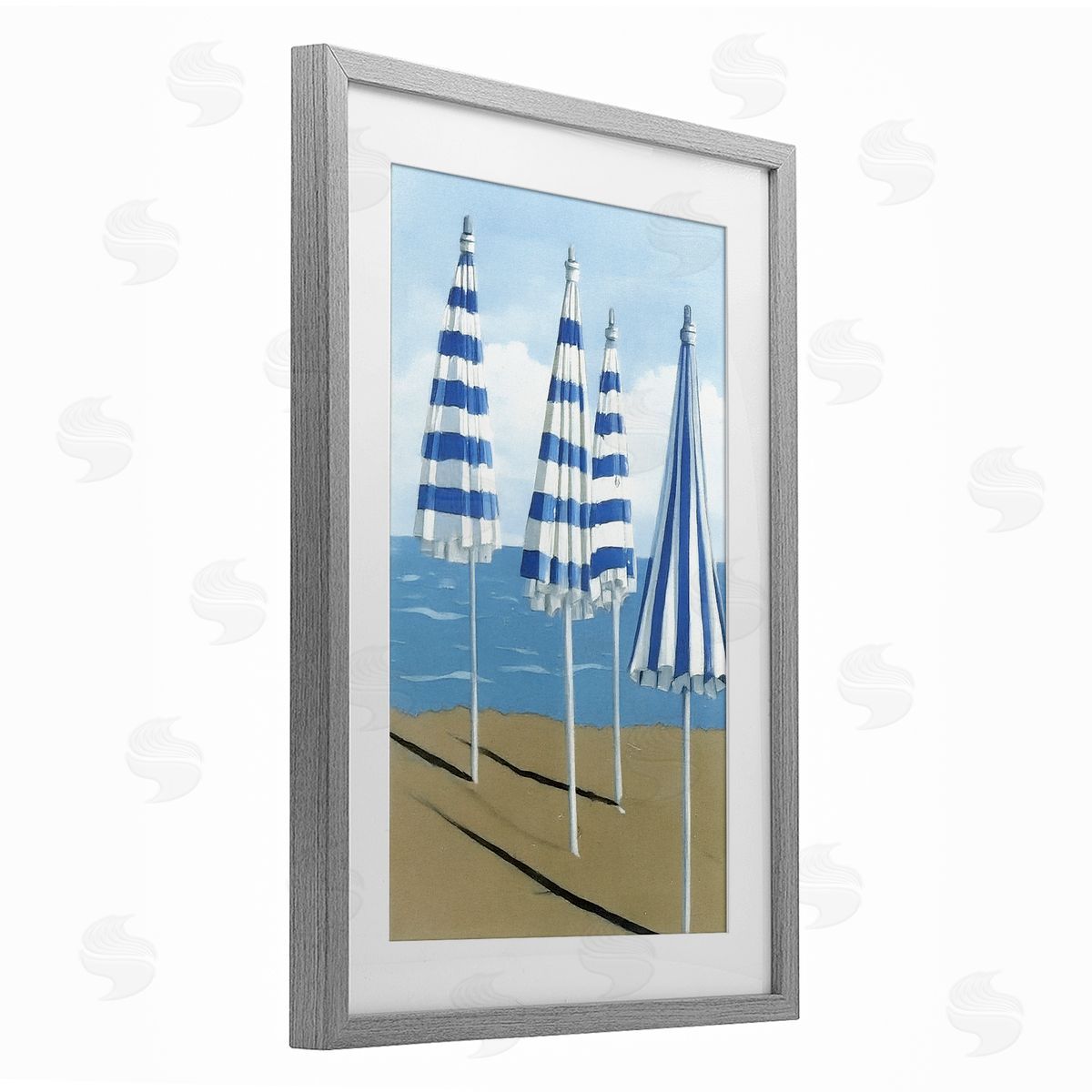 Norm Stelfox Sicilian Summer Umbrellas Canvas Wall Art Print