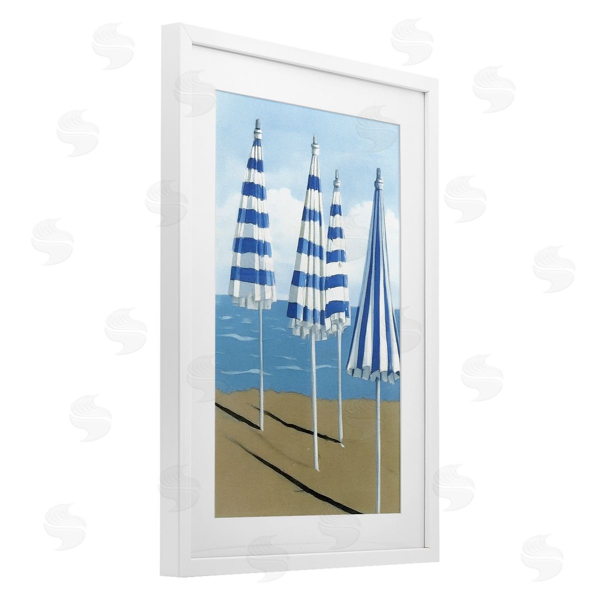 Norm Stelfox Sicilian Summer Umbrellas Canvas Wall Art Print